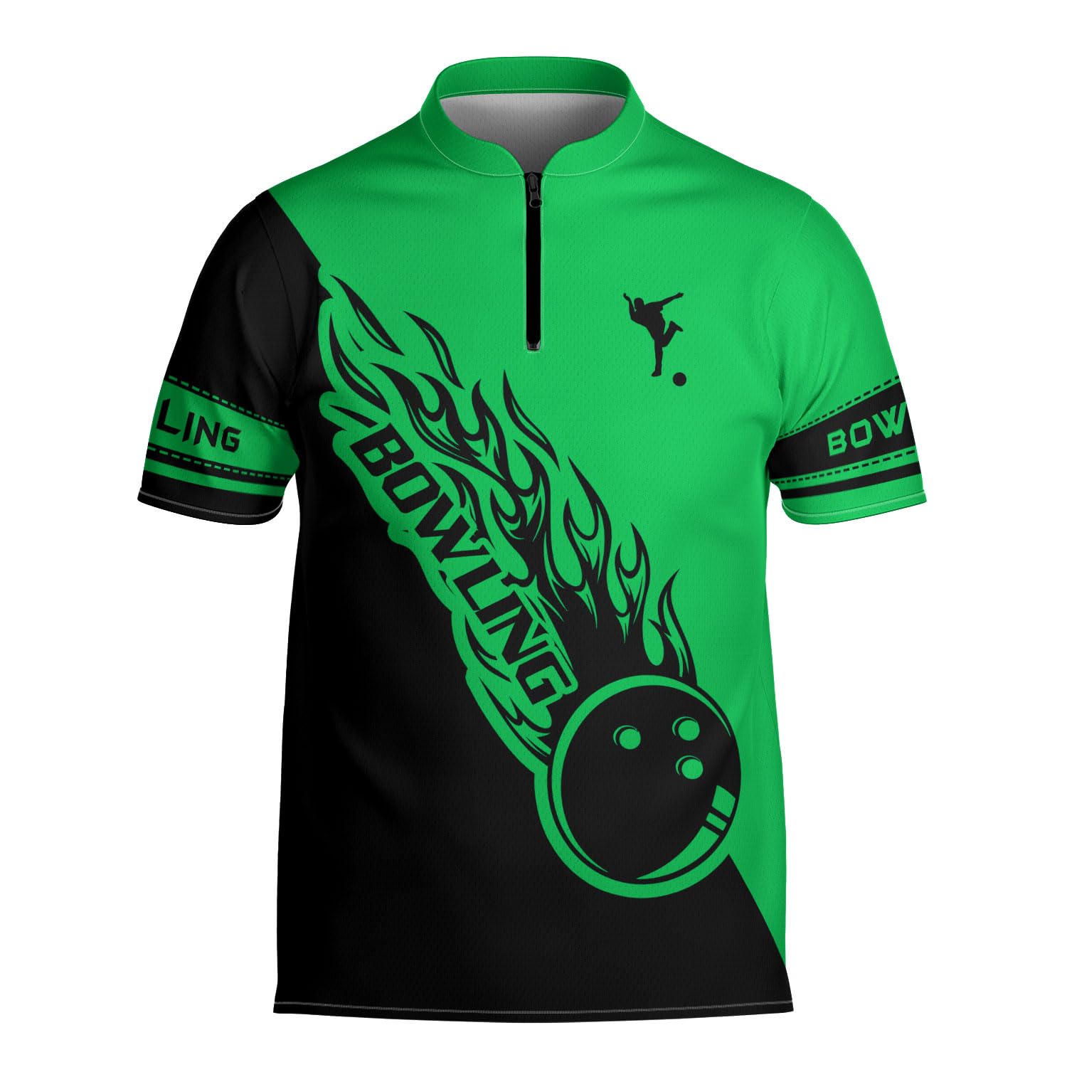 BOZENTIM Bowling Polo Shirts 3D for Men & Women, Bowling Jersey Shirt, Team Bowling Shirts Short Sleeve Polo Gift (US, Alpha, X-Large, Regular, Regular, Multicolor 5)