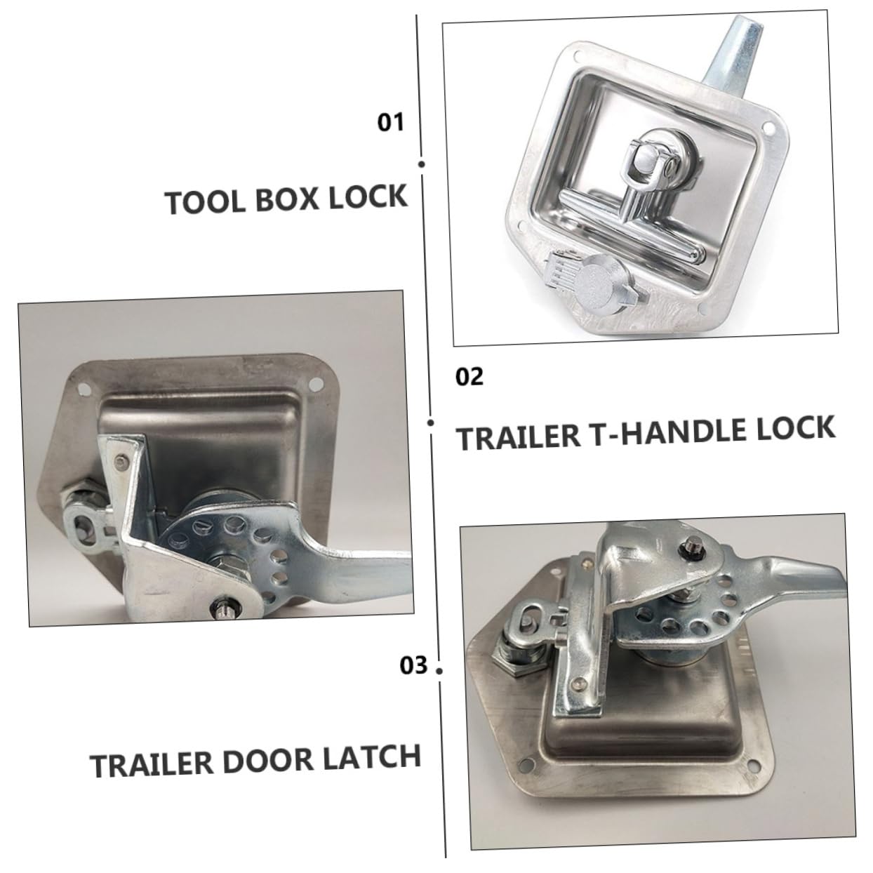 Holibanna Serratura T Handle Acciaio Inox con Chiavi e Guarnizione Sicuro per Porta Camper Camion e Attrezzi Sostituzione Facile e Veloce
