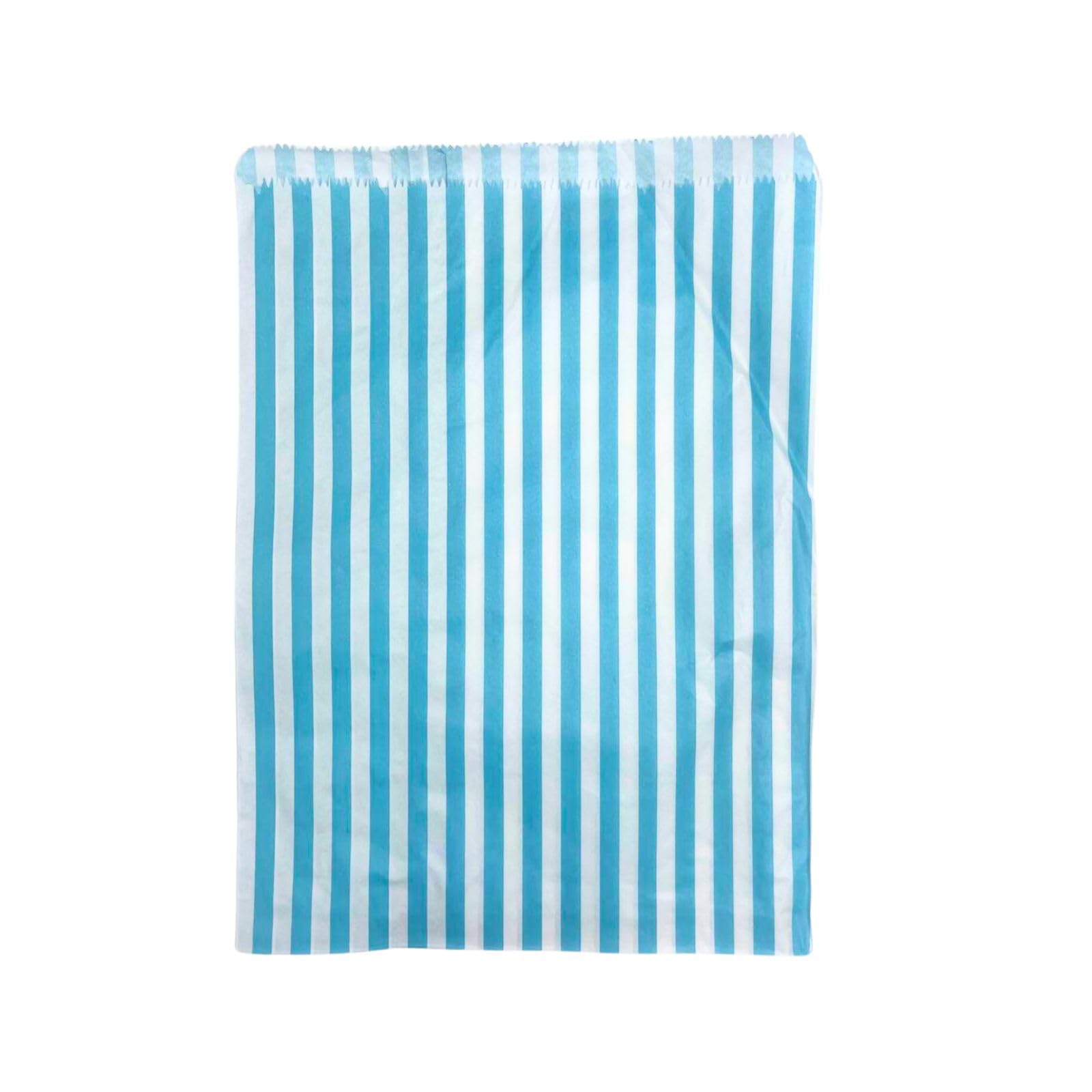 Aqua Blue Pick N Mix Sweet Candy Striped Paper Treat Bags - 10x14" Pack of 600 — image 1