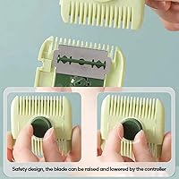 Vista 5 de 2-in-1 Hair Trimming and Thinning Comb - Dual-Sided Razor with Sharp Edges for Cutting and Styling (Grey)