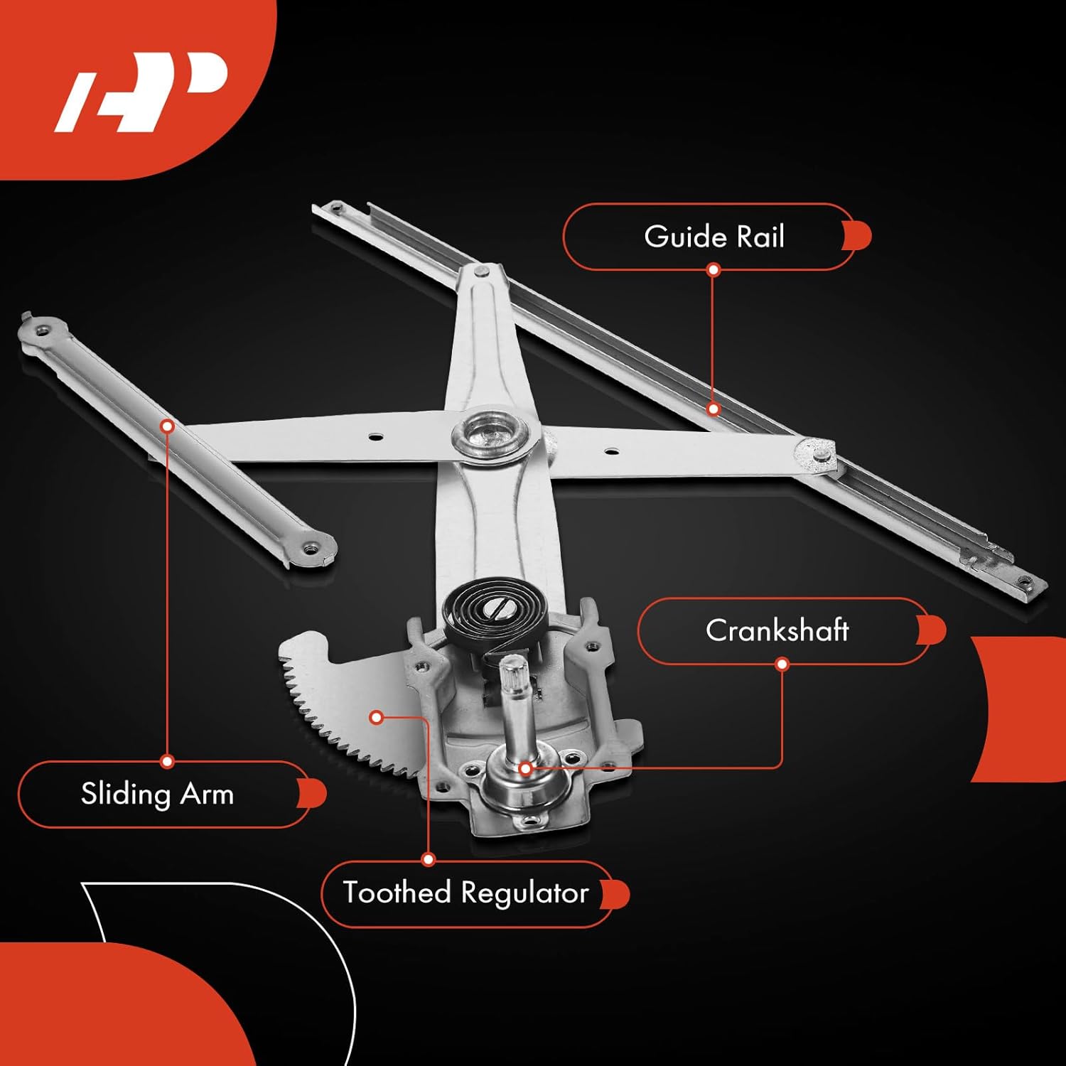 A-Premium Manual Window Regulator Compatible with Toyota Matrix 2003-2008, Front Left Driver Side