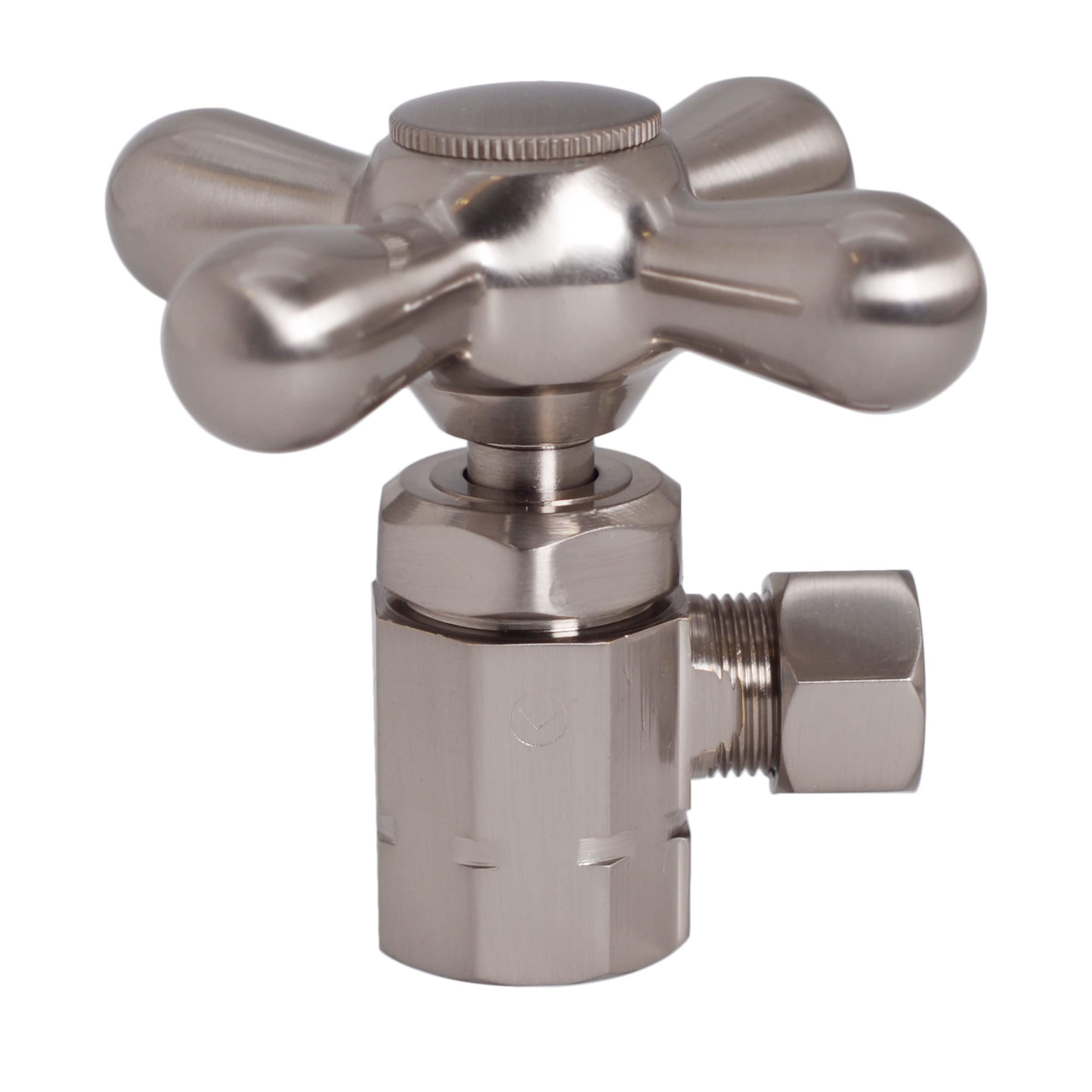 Westbrass D1838L-07-Kit de lavabo con asas en cruz, níquel satinado, D1838L-07