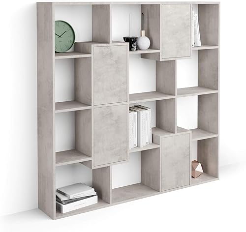 Miniatura 144 de Mobili Fiver, Estantería Iacopo XS (63.31 x 31.5 pulgadas), roble rústico, fabricada en Italia Roble rústico,Ashwood Negro,Ashwood Blanco,Efecto