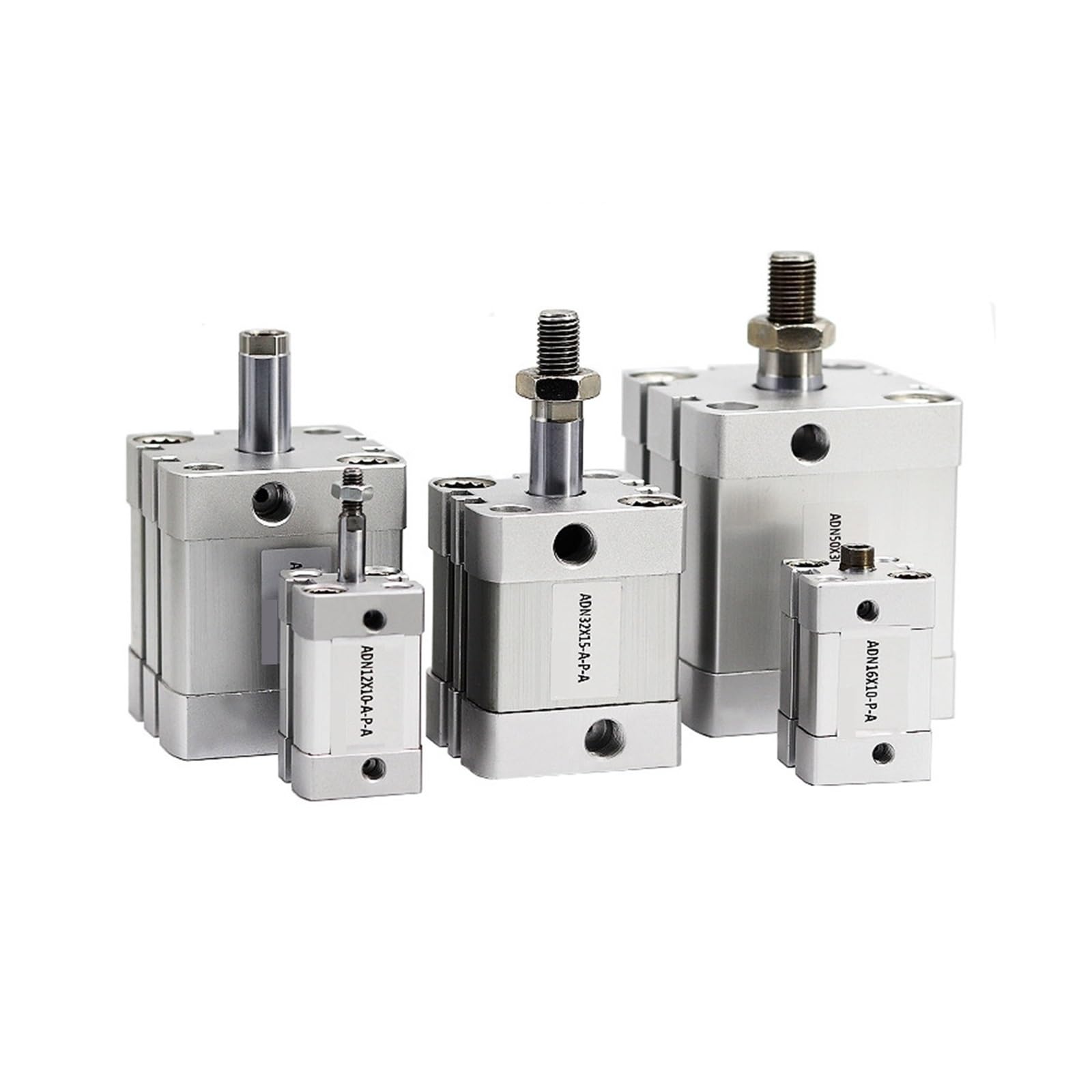 Doppeltwirkender Pneumatikzylinder ADN80, kompakter Luftzylinder mit 80 mm Bohrung for die Automatisierung | Doppeltwirkender kompakter Luftzylinder, 80 mm Bohrung, 0,7 MPa Maximaldruck, Magnetkolben, Aluminiumkonstruktion.