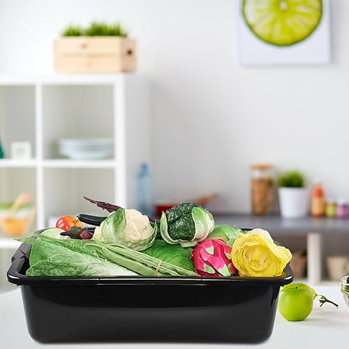 Miniatura 5 de Taysisiter - Tina de autobús de 35 L, color negro, caja de autobús grande de plástico, 4 paquetes