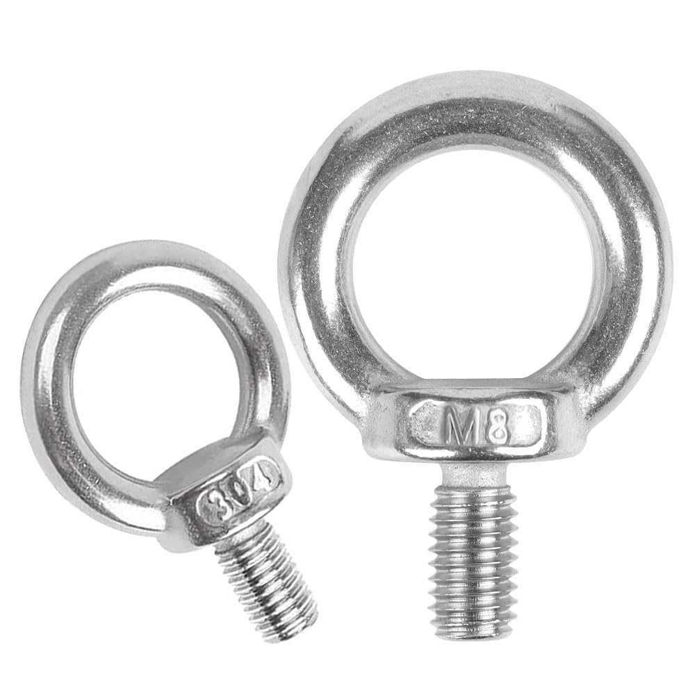 10 Dadi A Occhiello M8 In Acciaio Inox 304 - Per Sollevamento E Fissaggio - Foto 8