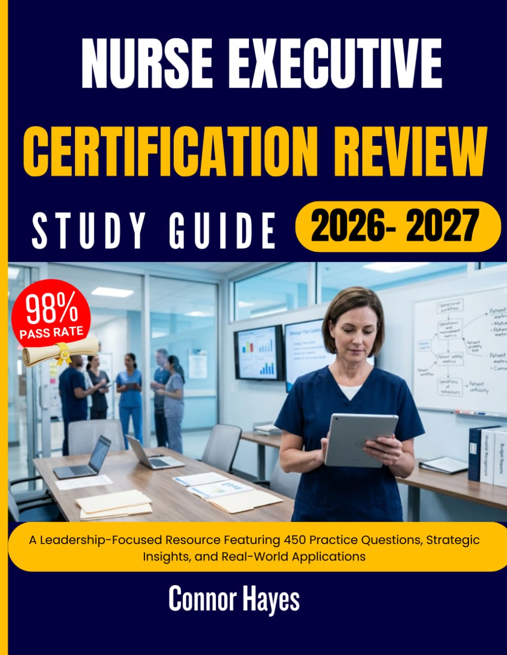 NURSE EXECUTIVE CERTIFICATION REVIEW STUDY GUIDE 2026-2027: A Leadership-Focused Resource Featuring 450 Practice Questions, Strategic Insights, and Real-World Applications