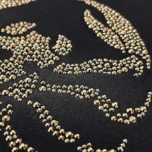 Cómo reparar ropa aburrida usando el escorpión dorado termoadhesivo con brillo 6