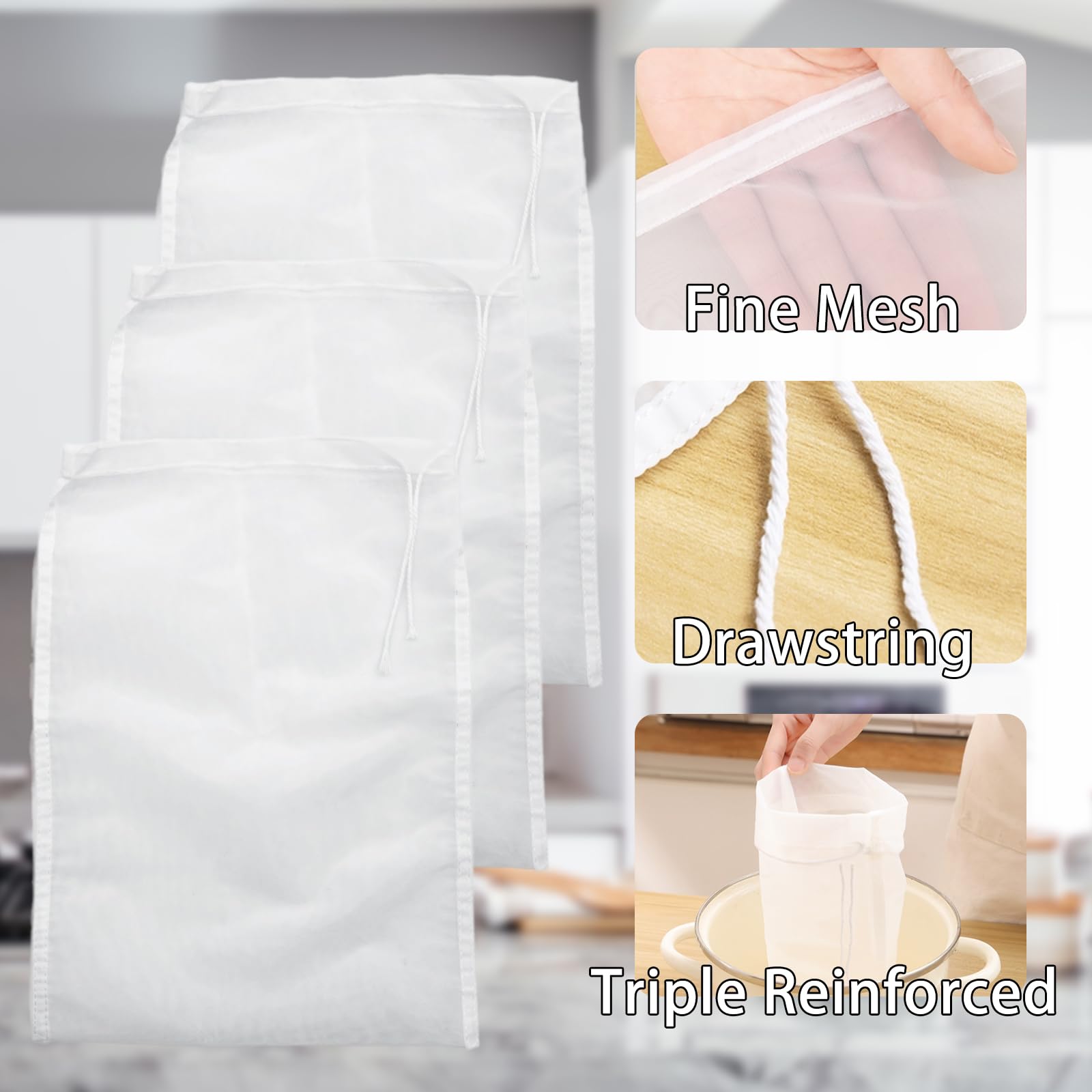 6 sztuk chusteczek do sera sitko sitko filtry do herbaty drobna siatka sitko nylonowe sitko do żywności ze sznurkiem do sitka do sera grecki jogurt herbata sok kawa owoce tofu 30 x 20 cm