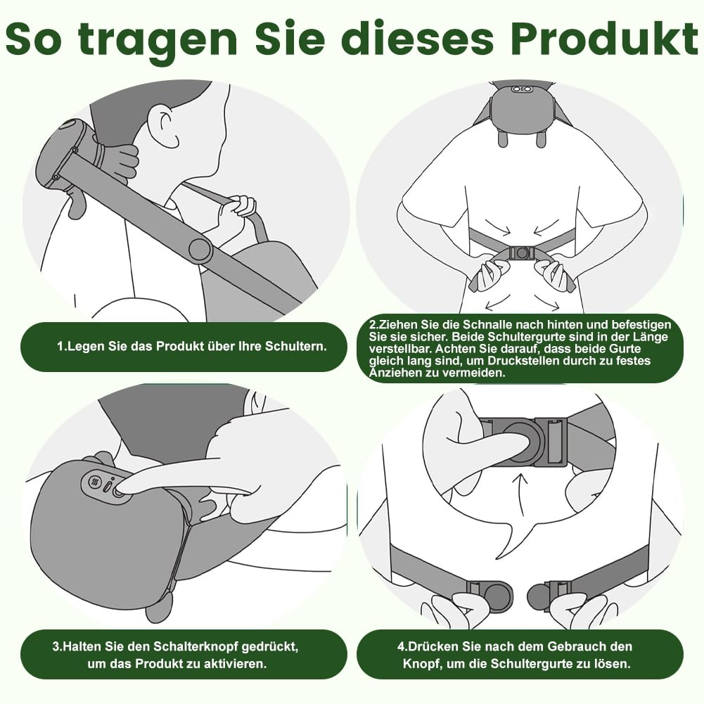 Massagegerät, 4D Nackenmassagegerät, Nackenmassagegerät mit Wärme, Heizendes Nacken, Shiatsu Massagegerät 3 Modi 2 Heizstufen, USB Elektrische Schultermassagegerät Neck Massager für Zuhause Büro Reise