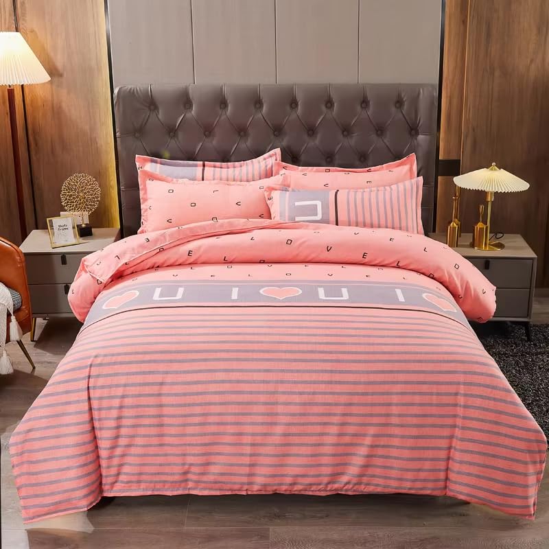 Housse de couette rose 260x240 pour une chambre parentale cocooning et moderne