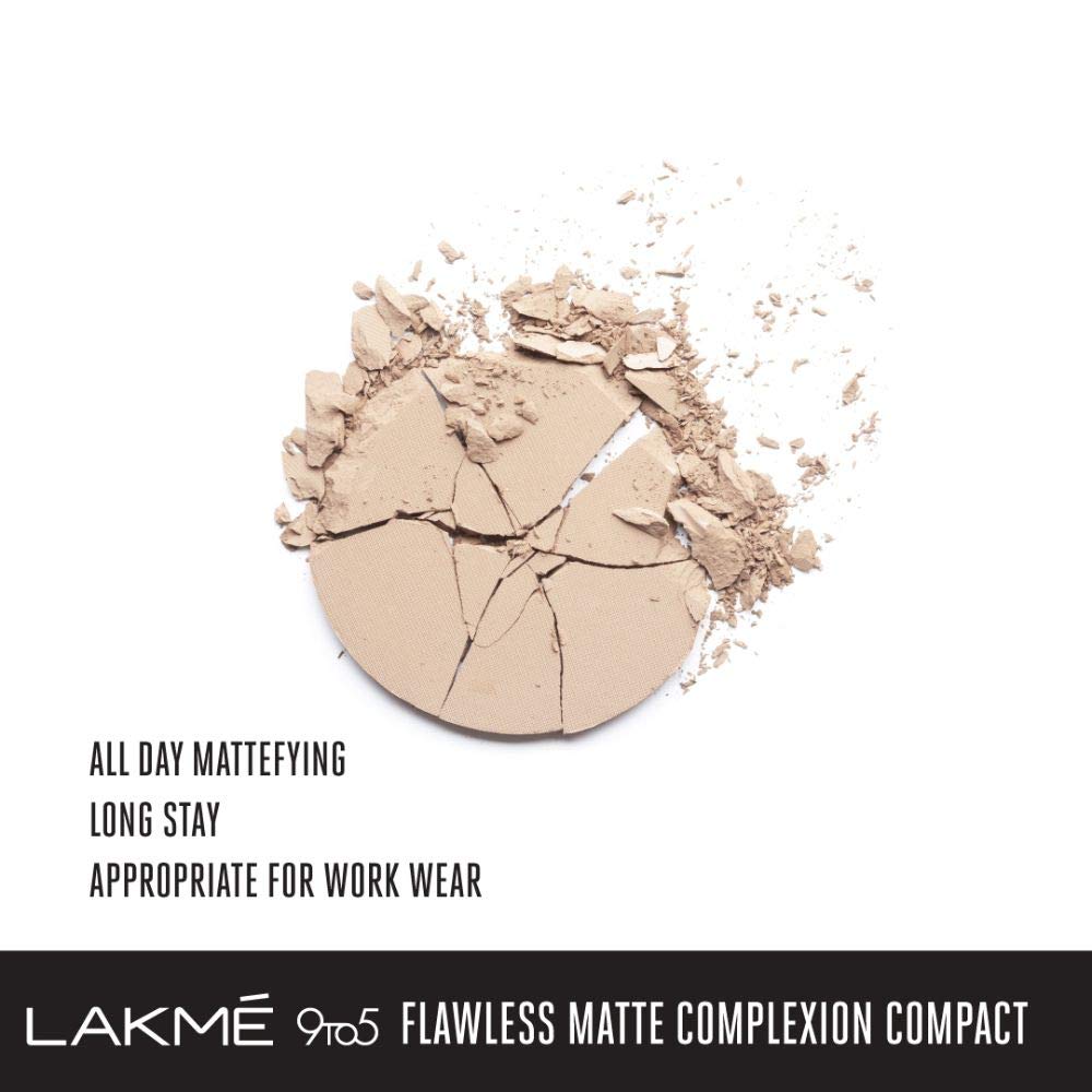 LAKMÉ © Rose Face Powder for Oily Skin Type, Warm Pink, 40G And Lakme © 9 To 5 Flawless Matte Complexion Compact, Melon, 8G - Image 7 thumbnail