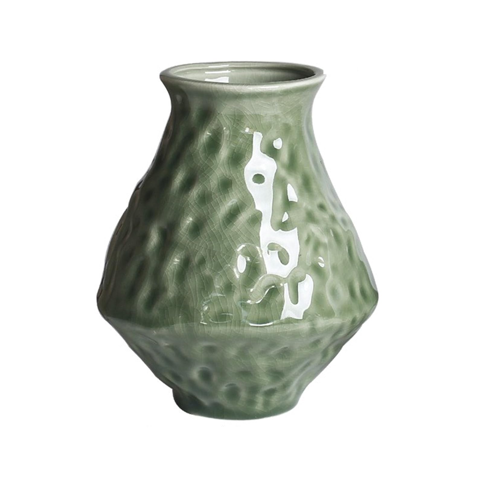 Elnwnnkc Ceramics Flower Arrangement Vases with Organic Imperfections Home Accent Textured Dimpled Vases