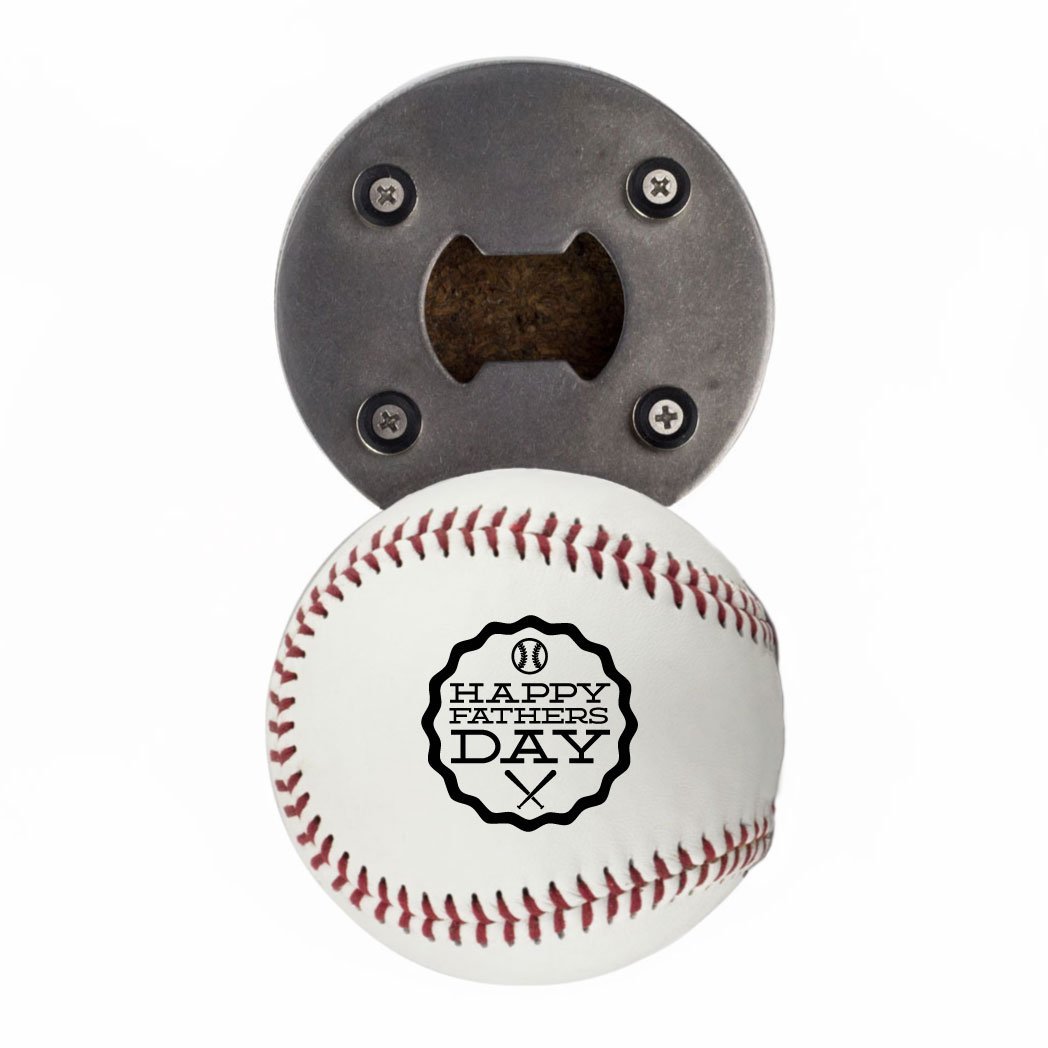 Buffalo BottleCraft Baseball Father's Day Gift, Bottle Opene made from a real Baseball, Happy Father's Day, Cap Catcher, Fridge Magnet