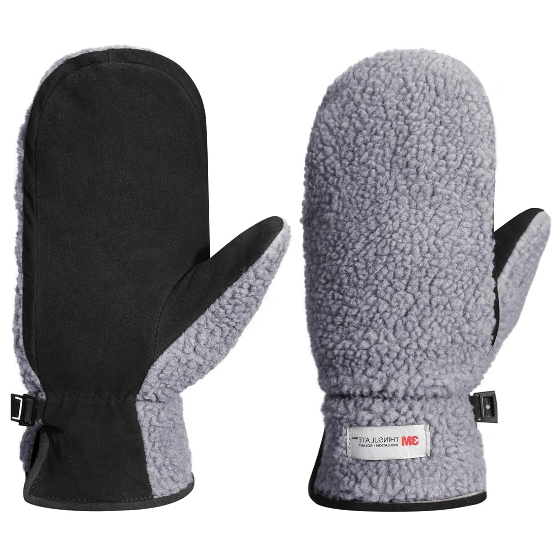 Harssidanzar Donne guanti in pelle all'aperto caldo pile Thinsulate foderato inverno guanti da sci SL020EU