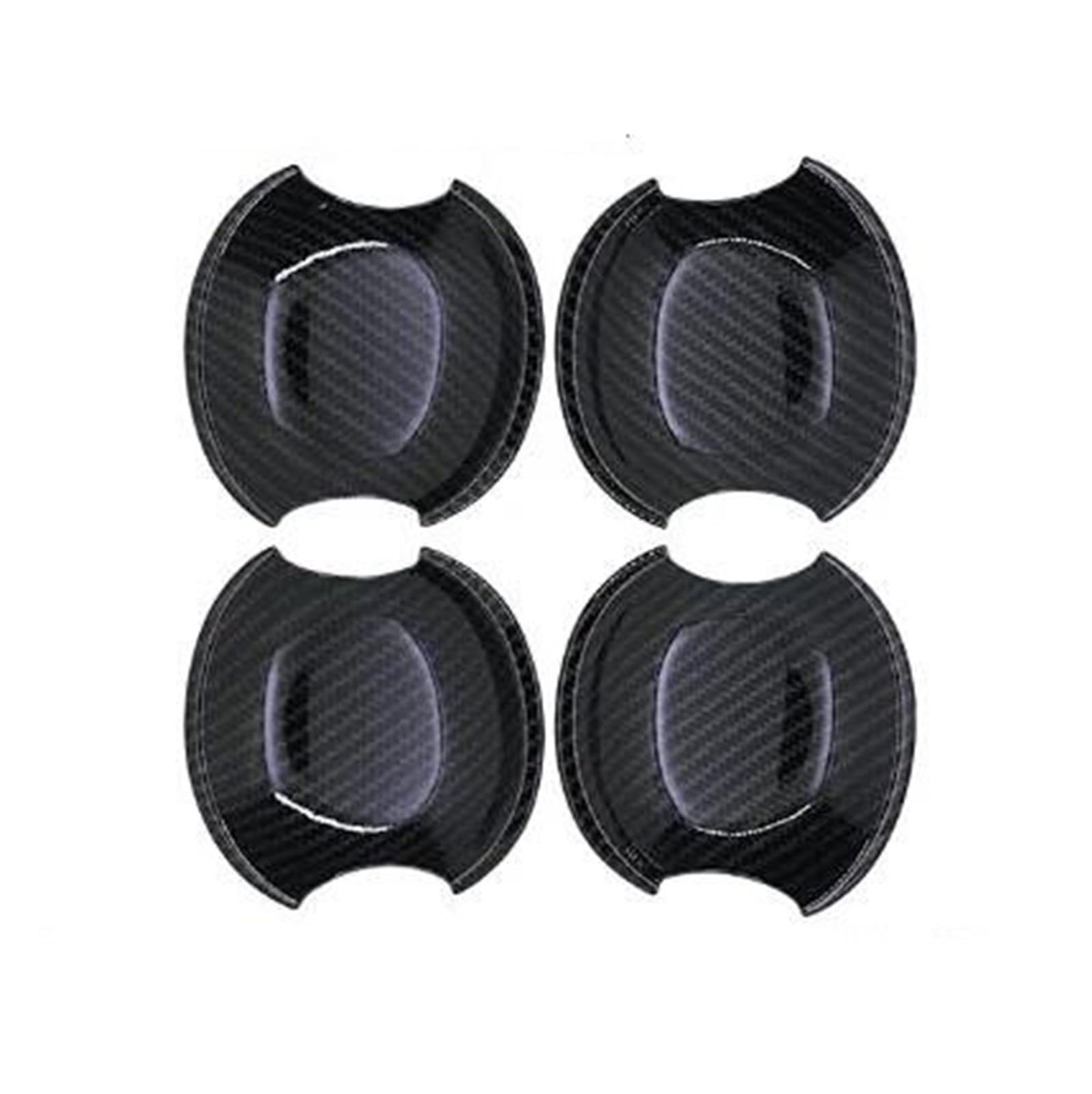 NVNZMFPPW for Mazda 3 BK Sedan Hatch MPS 2004 2005 2006 2007 2008 2009 Door Handle Cover Refit Sticker Black Carbon Fiber Car Accessories(Bowl 4 Door)