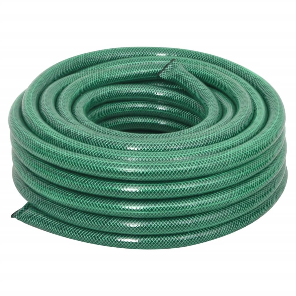 Tubo da giardino verde, 1,9 cm, 10 m, in PVC, flessibile, senza pieghe, estensibile, per irrigazione giardino, prato, terrazza, balcone, con raccordo, pistola a spruzzo