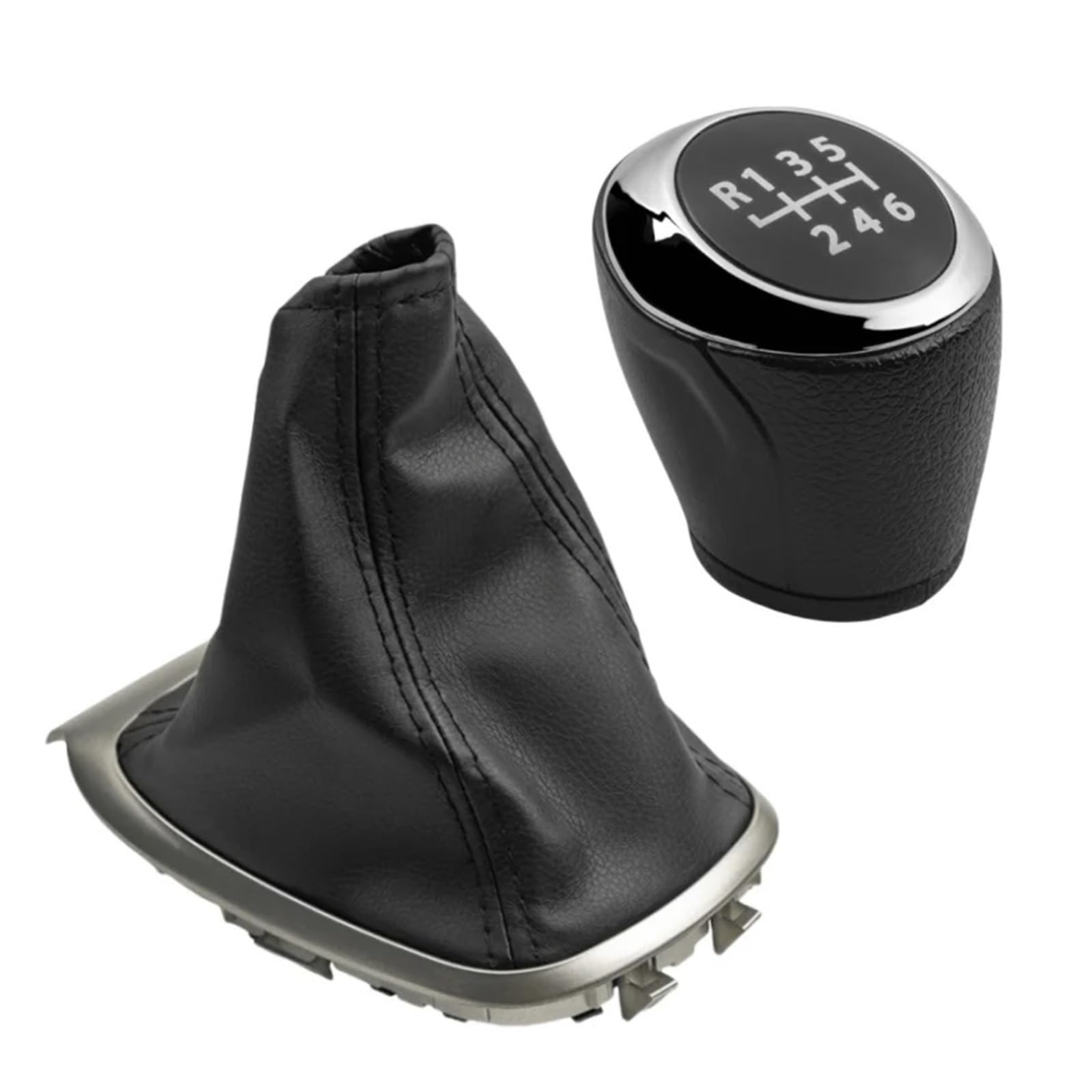 Jeocoai One Color Car Gear Knob 5/6Speed Hand For Speed Ball Gear Shift Knob Gaiter Boot Dustproof Cover For Chevy For Aveo For Sonic T300 2011-2015(6Speed Set)