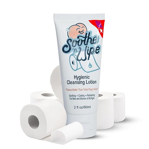Soothe 'n Wipe Loción limpiadora higiénica de 2 onzas, alternativa de toallitas desechables con aloe e hidratantes, humedecedor de papel higiénico