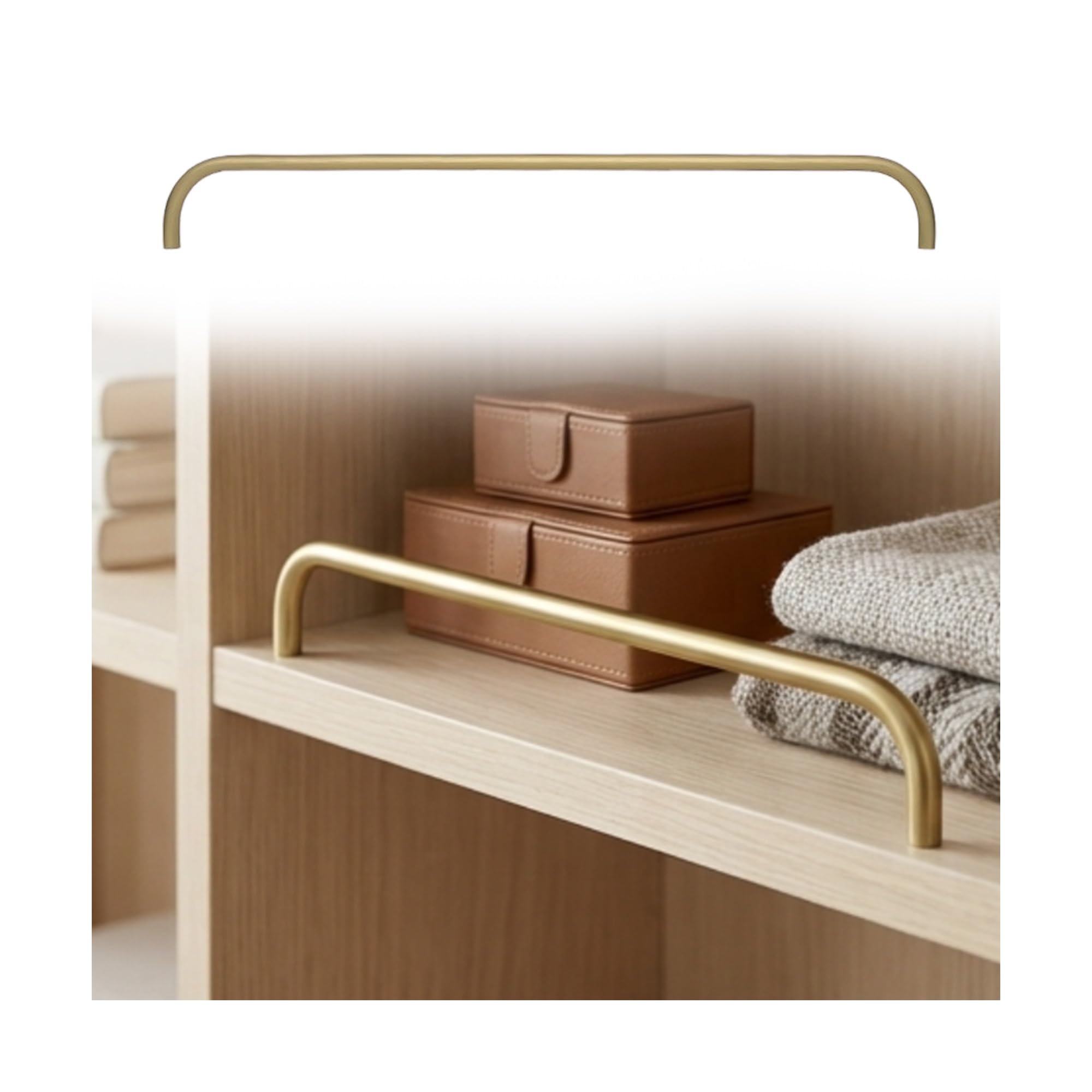 NIUSABOU Aluminum Shelf Guard, Aluminum Shelf Guard Tipp Rail, 8mm, Multicolor, 8-42 in(Gold,40in/102cm)