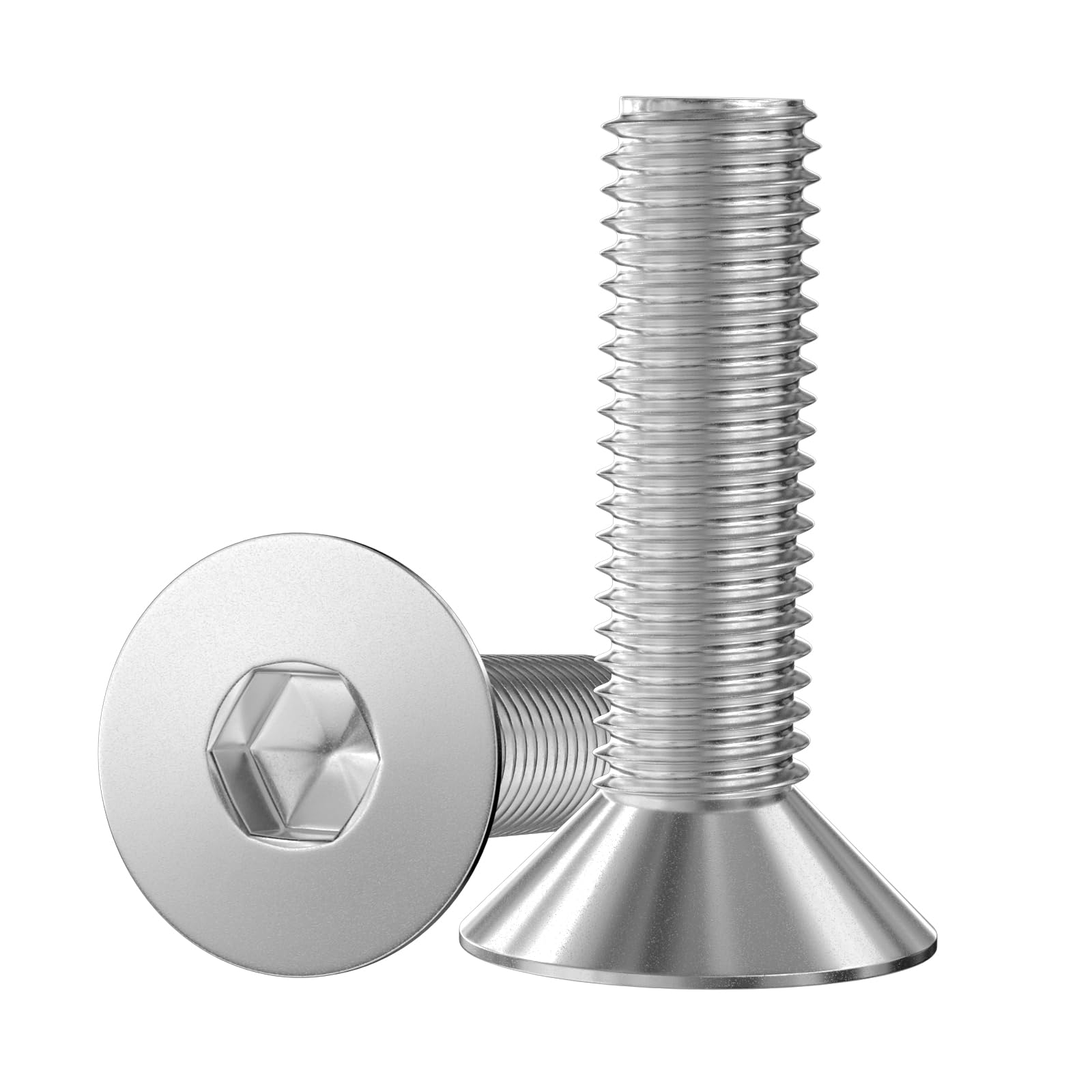 GUEEYUAW 30 Stück Senkkopfschrauben M5 x 25 mm, 304 Edelstahl A2 V2A DIN 7991 Senkkopf Innensechskant