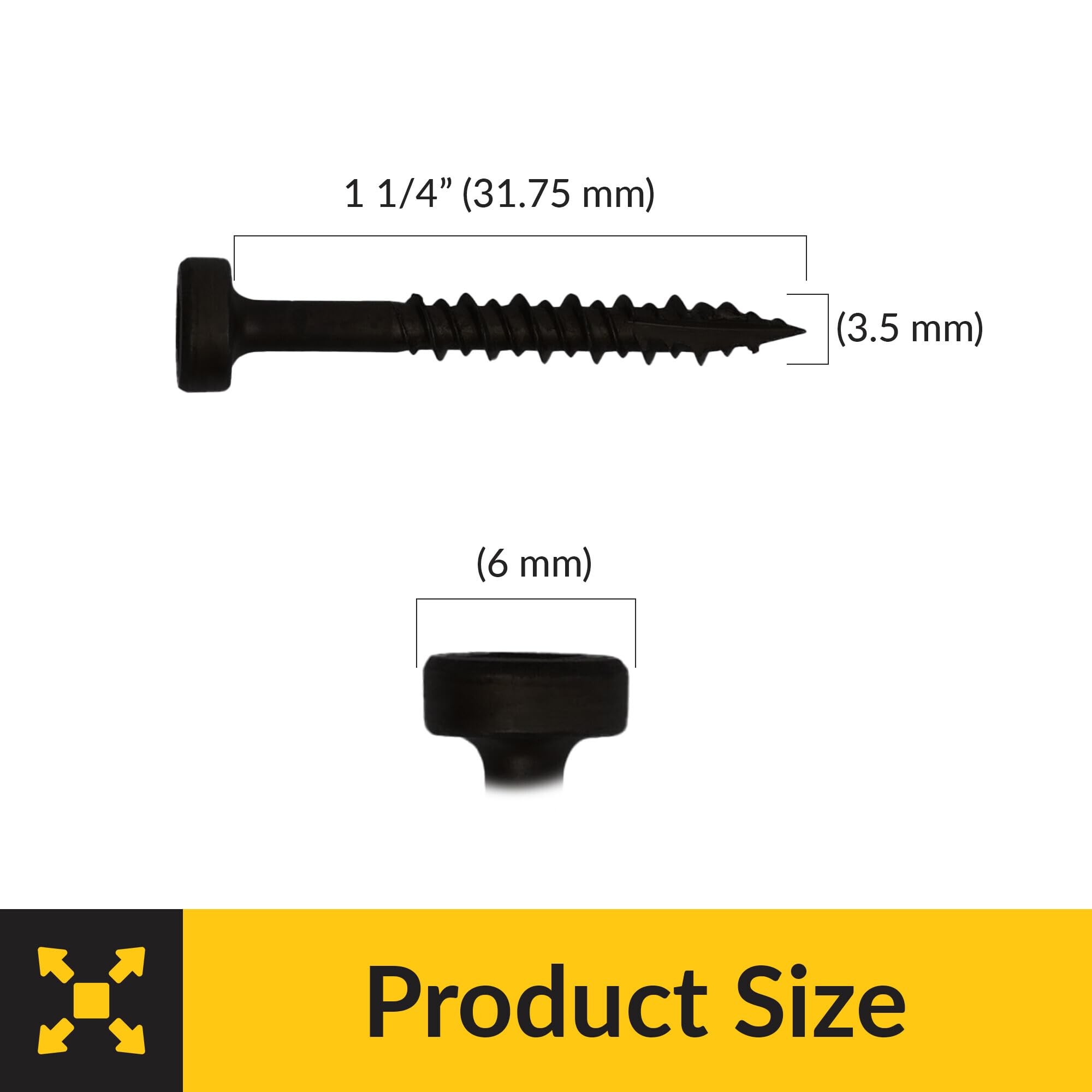 Brixwell SRW30313601 Face Frame Pocket Hole Screw Pack of 1000