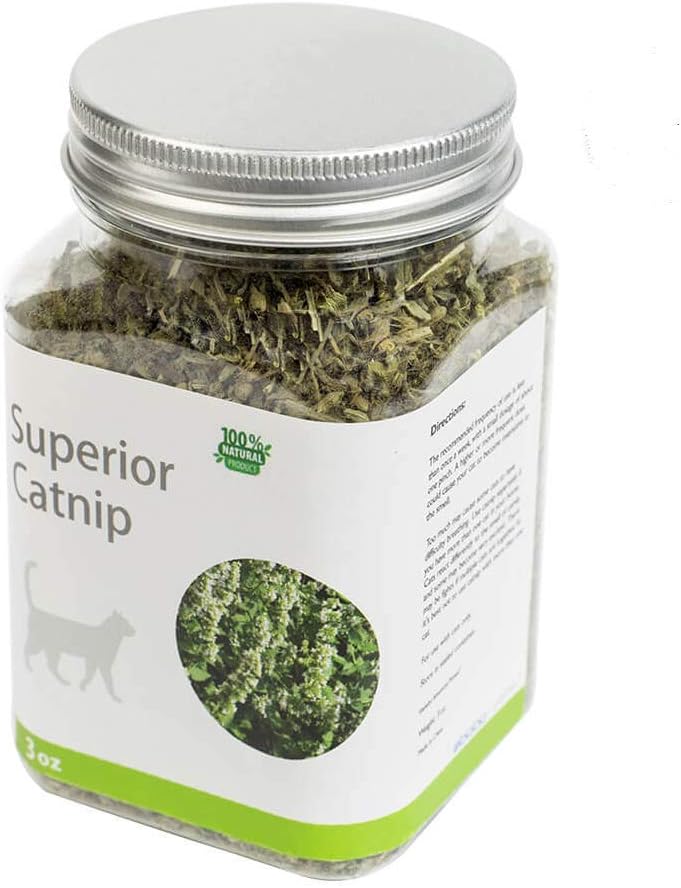 abobo LIFESTYLE Catnip for Cats Treats 100% Natural White Flower Variety (Grade A) 3 oz