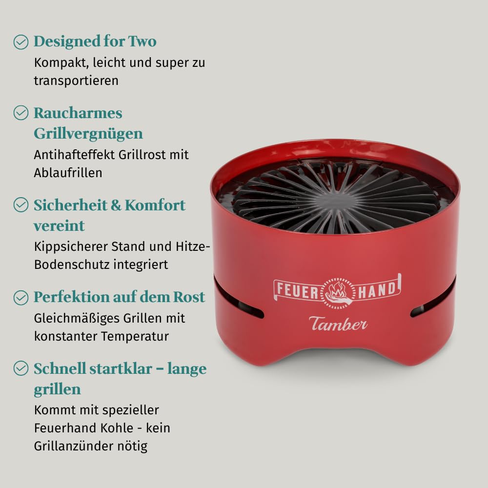 Amazon.com : Petromax Feuerhand Tamber Tabletop Charcoal Grill