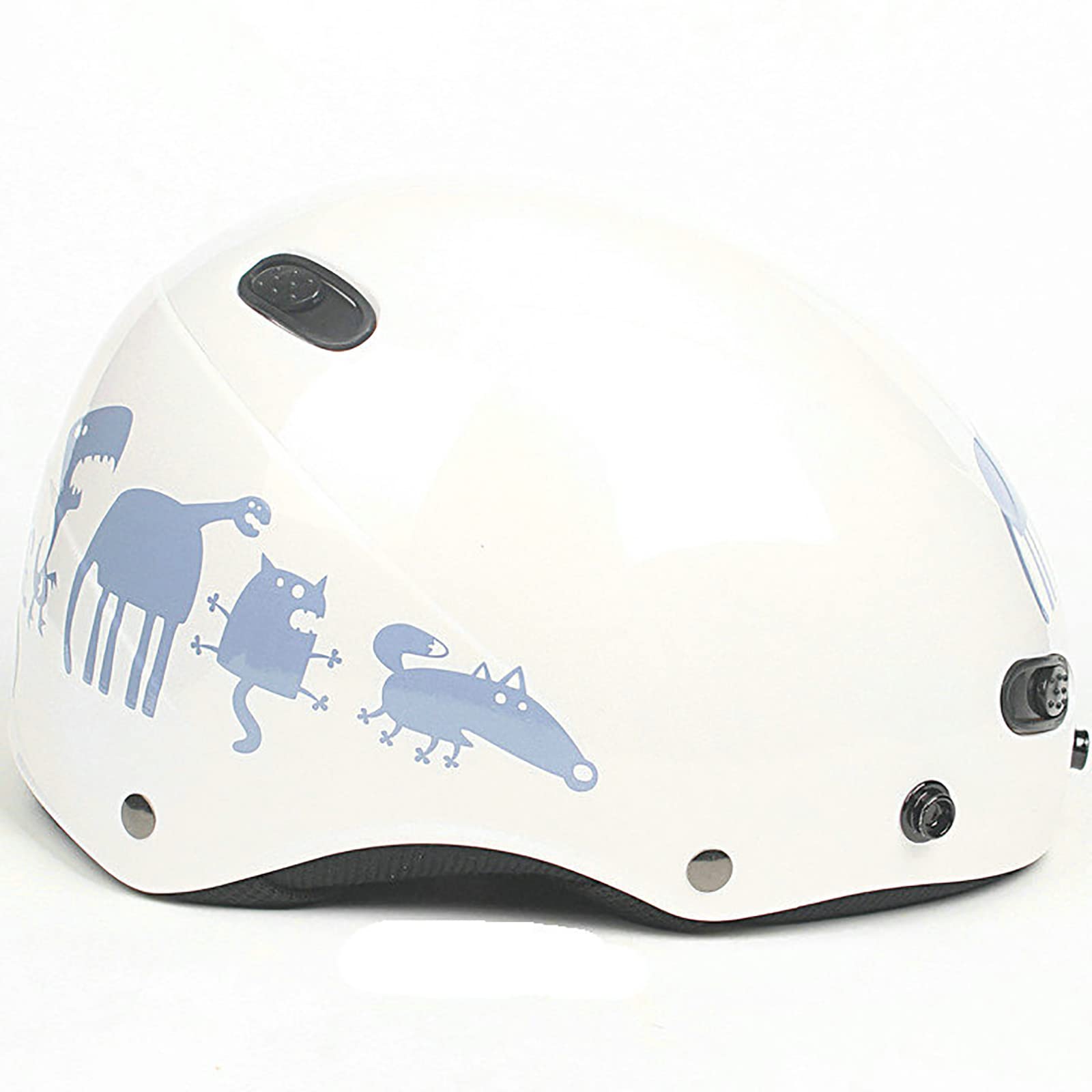 JATIBOSH Segura Y Práctica Motocicleta Casco Half-Helmet, Cuatro Estaciones Motocicleta Casco, Resistencia Al Calor Jet Ciclomotor Abierto Cascos, Jóvenes Hombres Mujeres Certificación ECE