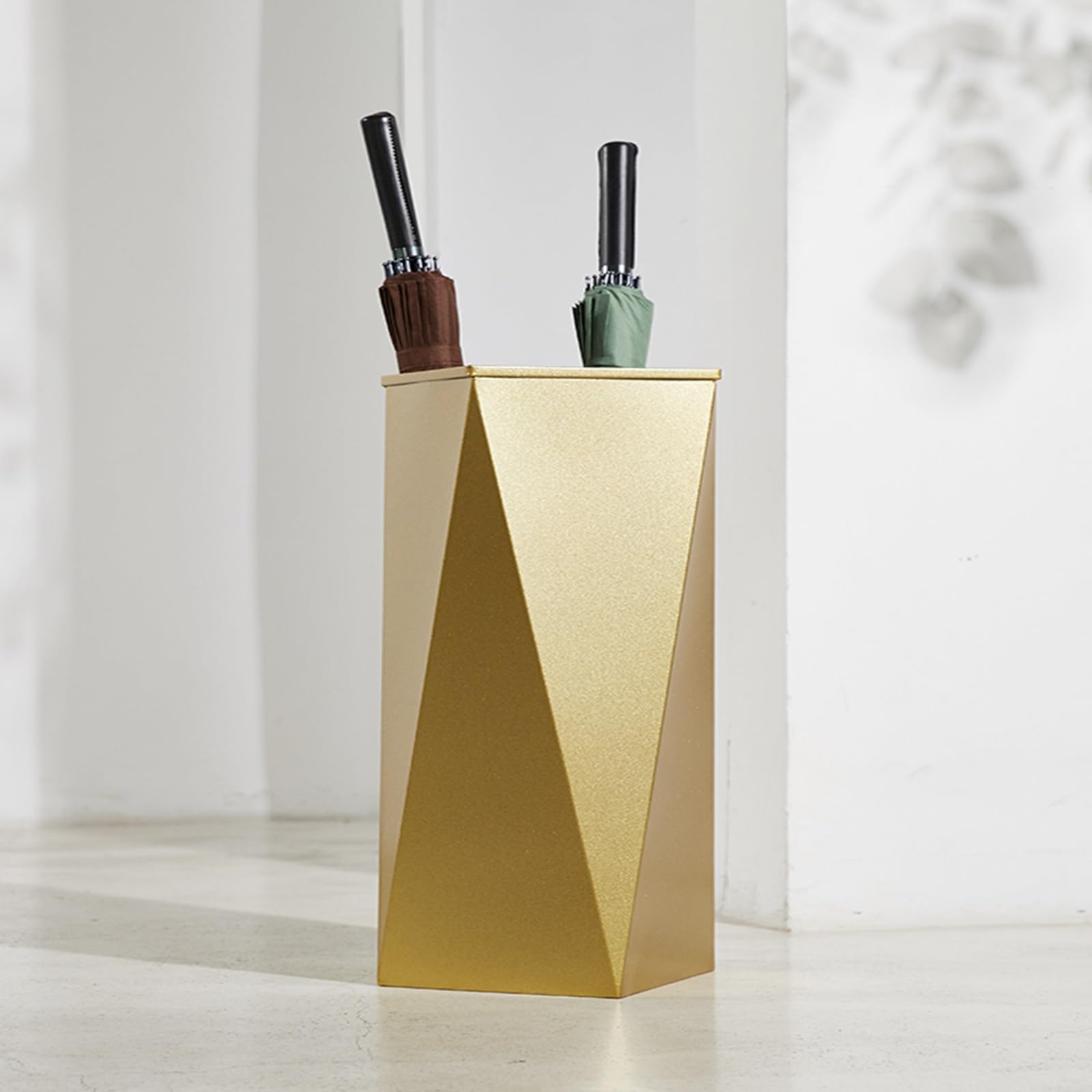 BHFPFZA Large Metal Umb Stand for Entryway Holds Up to 30 UmbsModern Commercial Design Stylish Gold Finish Perfect for Home & Office Use