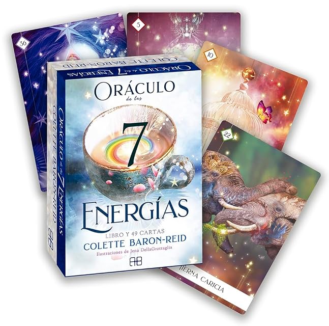 Portada de Oráculo de las 7 energías: libro y 49 cartas