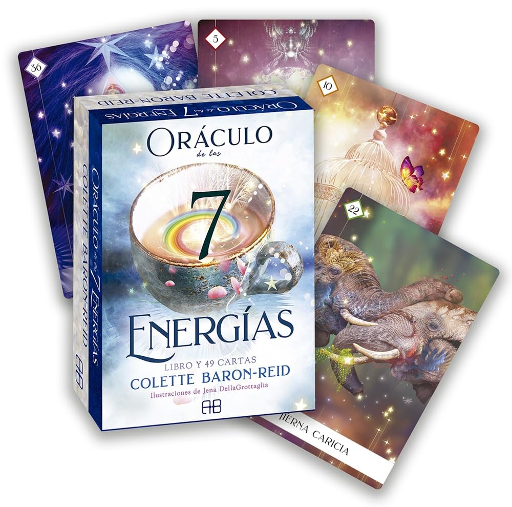 Imagen de catálogo asociada a Oráculo de las 7 energías: Libro y 49 cartas. (MAGIA)
