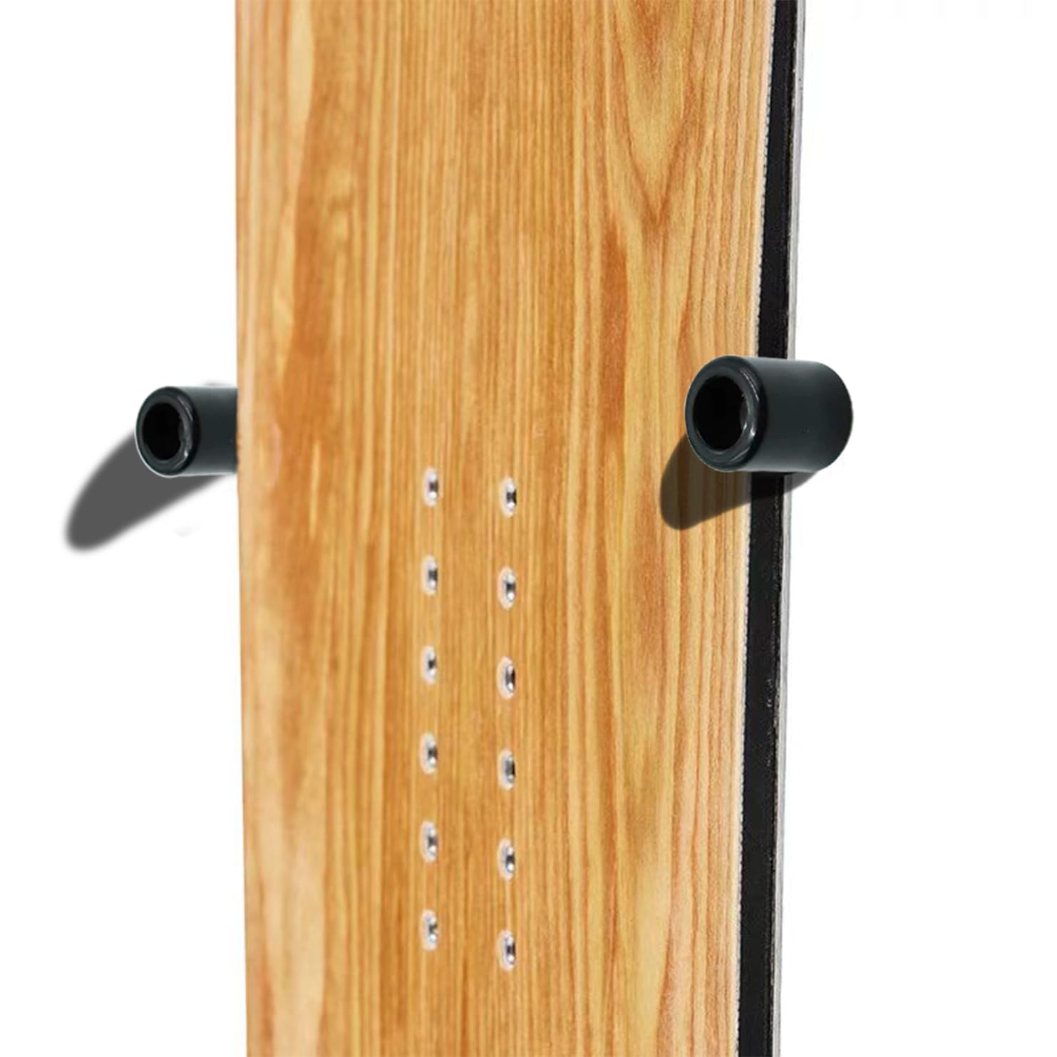 Abuchicano 4pcs Reusable Snowboard Hangers Storage Kit, Minimalist Floating Vertical Snowboard Wall Mount Rack, Black