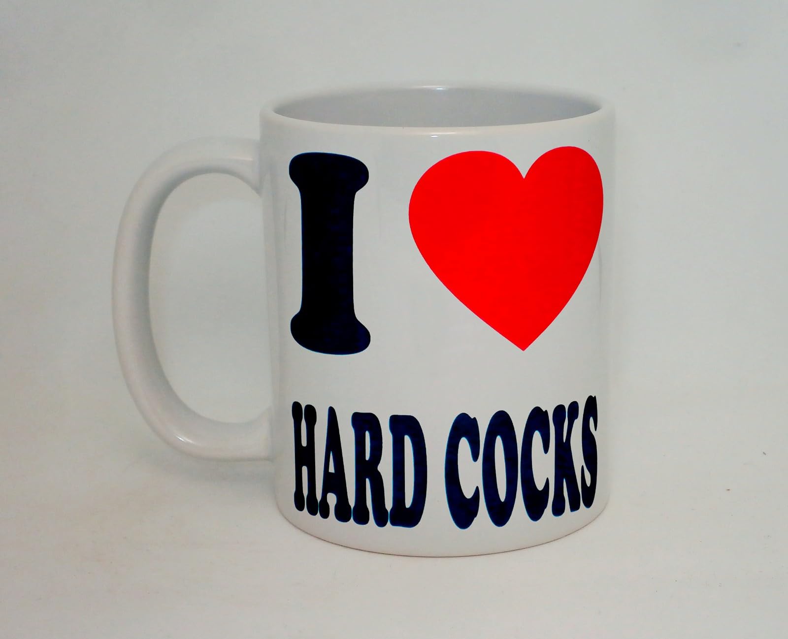 I Heart (Love) Hard Cocks Ceramic Mug Great Funny Rude Work Office Gift