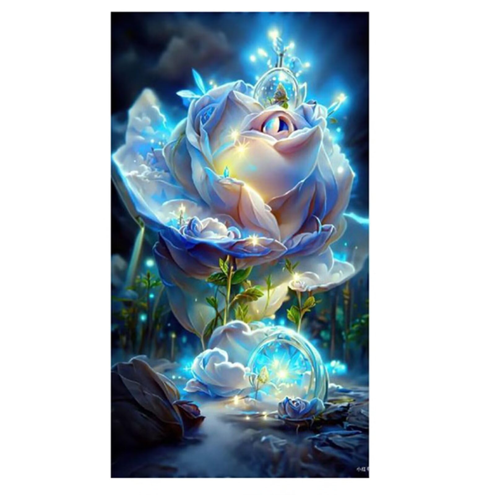 Diamond Painting Fleur Fantaisie 40x80cm - Kit de Broderie Diamant Complet pour Adulte