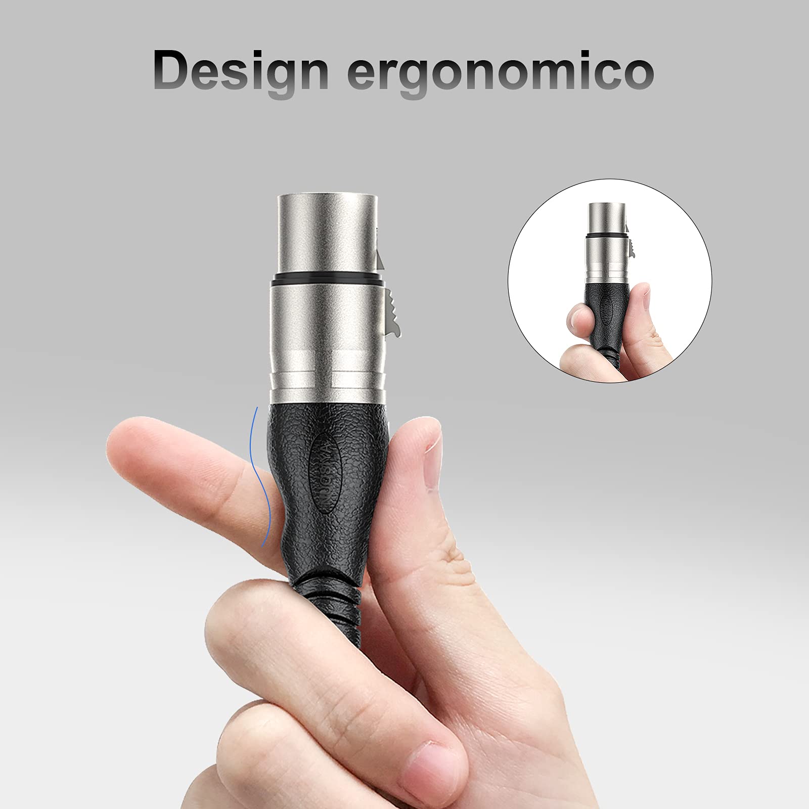 Cavo XLR Bilanciato 1M - 10 Colori, Professionale Microfono XLR Maschio a Femmina a 3 Pin per Registratore da Studio, Microfono, Sistema di Altoparlanti