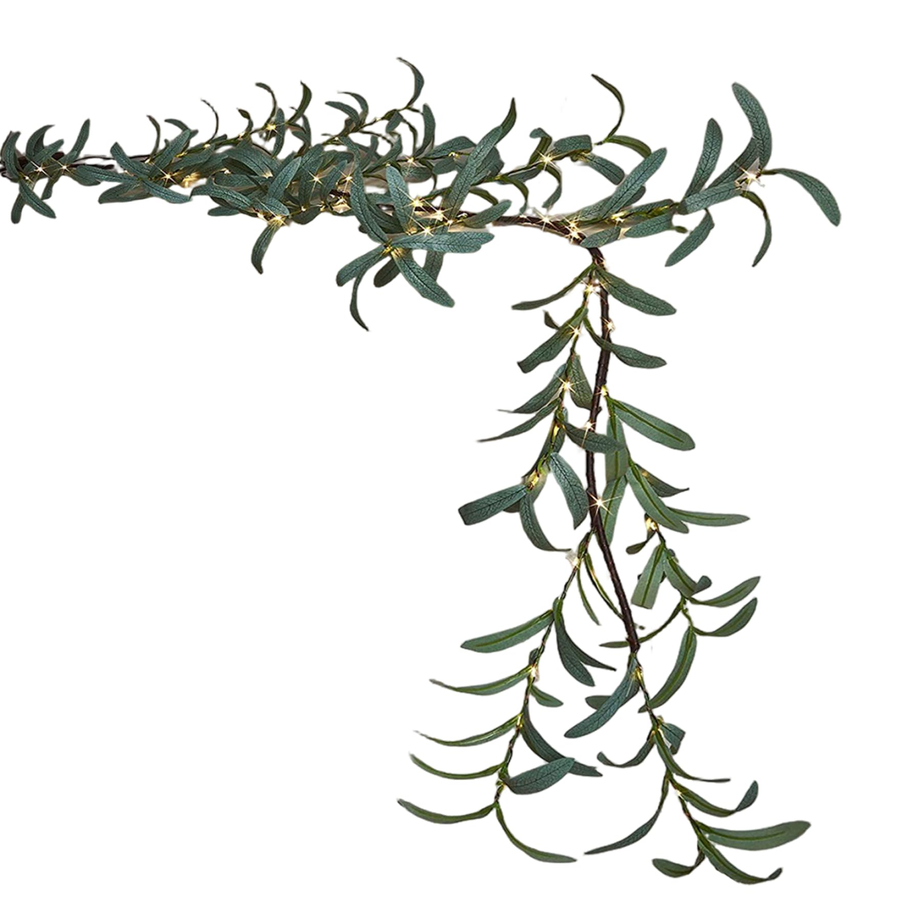 Guirlande lumineuse de Noël pour cheminée et table festive de printemps