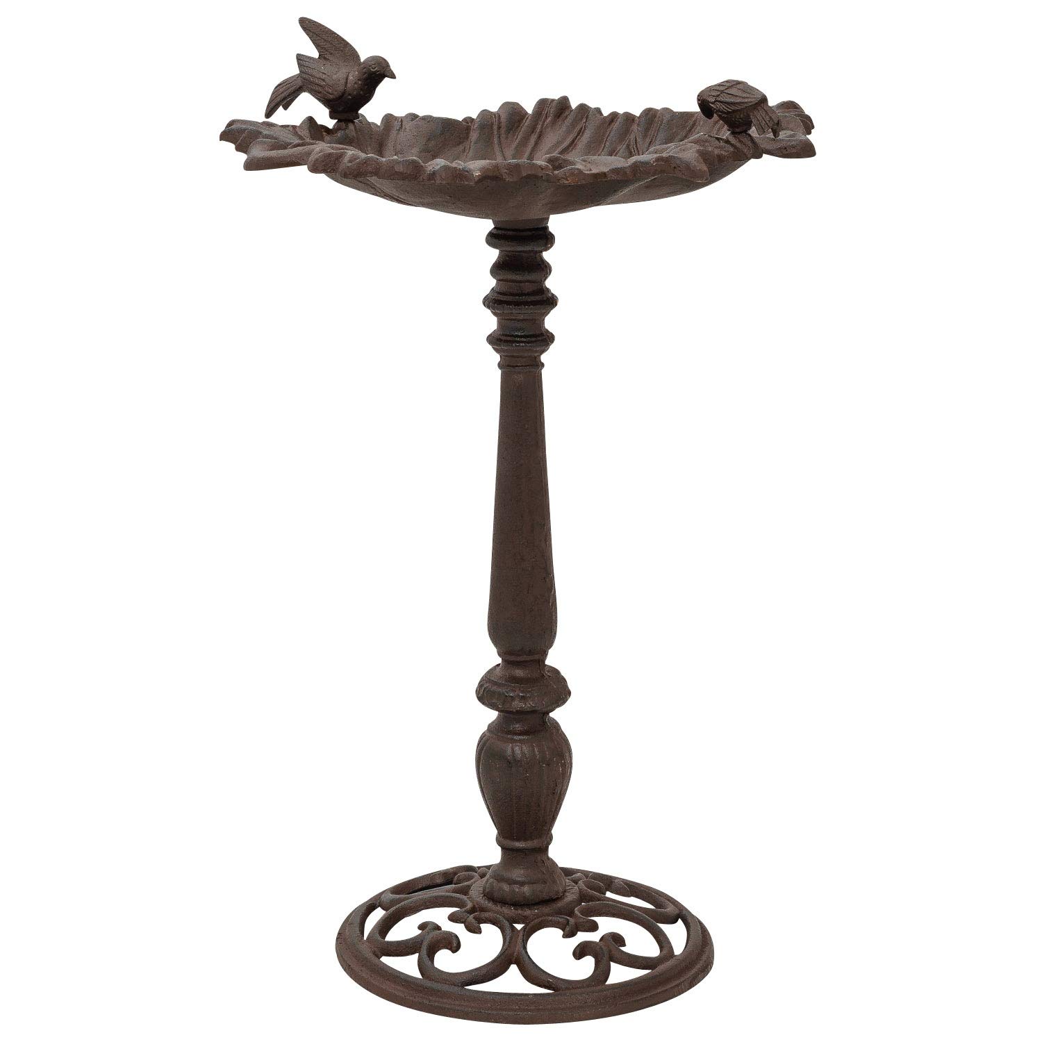Pila para pájaros bebedero jardín hierro decoración estilo antiguo 61cm