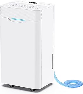 Dehumidifier 12L/Day, with 3 Modes, 24h Timer, Automatic Shut Off, Humidity Dehumidifiers for Home up to 100m³, Continuous…