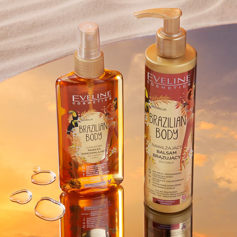 Eveline Brazilian Body Luxury -Self Tanning Face and Body Mist 5.07 fl oz