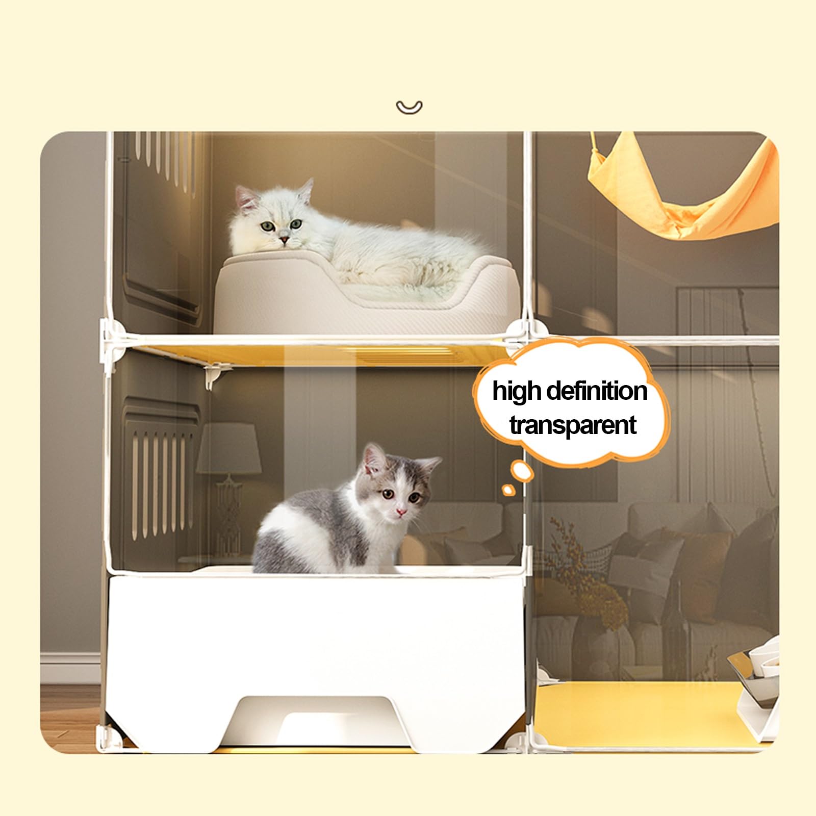 Amazon.co.jp: 猫 ケージ 猫3匹用のトイレ付き屋内用猫ケージ 猫の