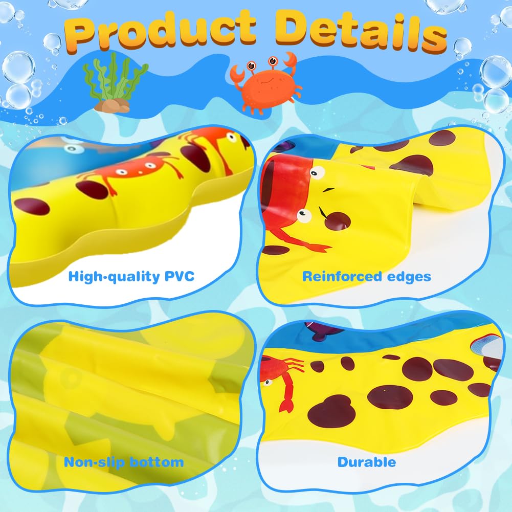vsshe Dog Pool, Small Paddling Pool, Foldable Sprinkle and Splash Water Play Mat - Image 3