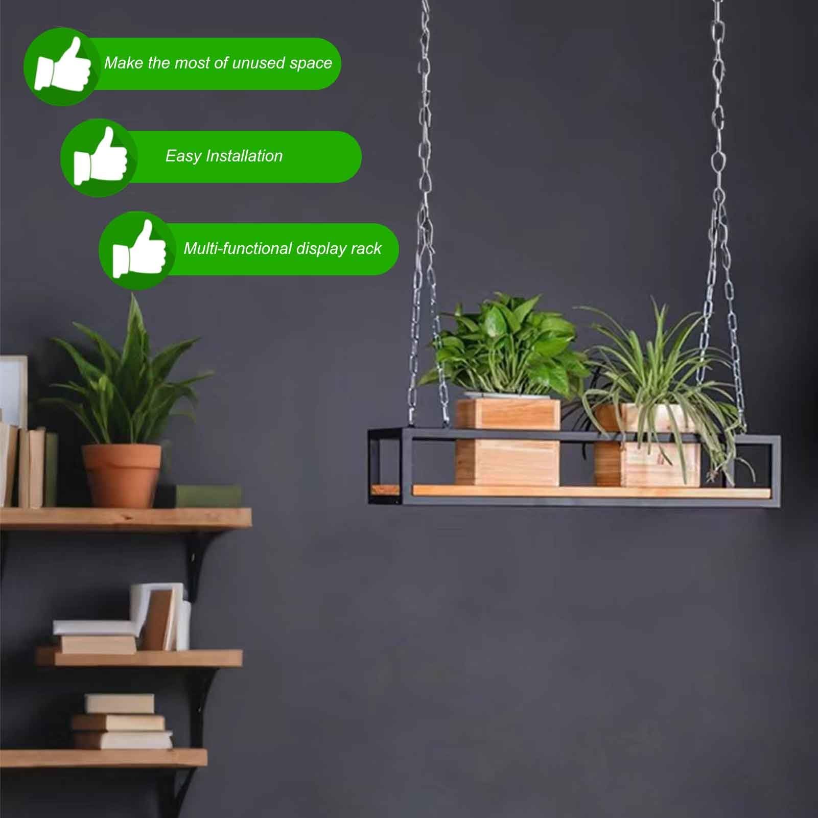 Amazon｜クリエイティブな植物棚 フラワーポットスタンド - 天井吊り