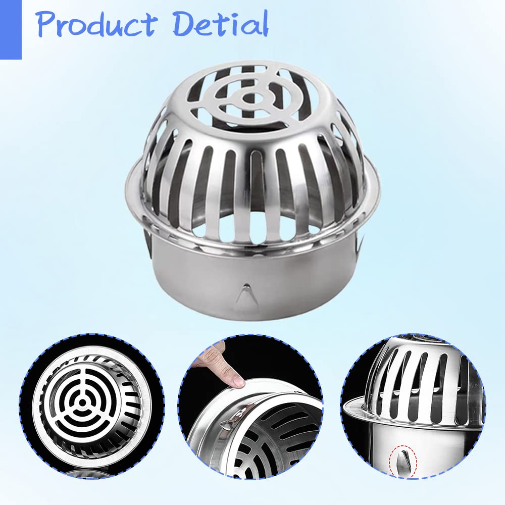 Parafoglie Per Grondaie Relaxdays - Set Da 4 In Plastica Nero Diametro 13 Cm - Foto 9