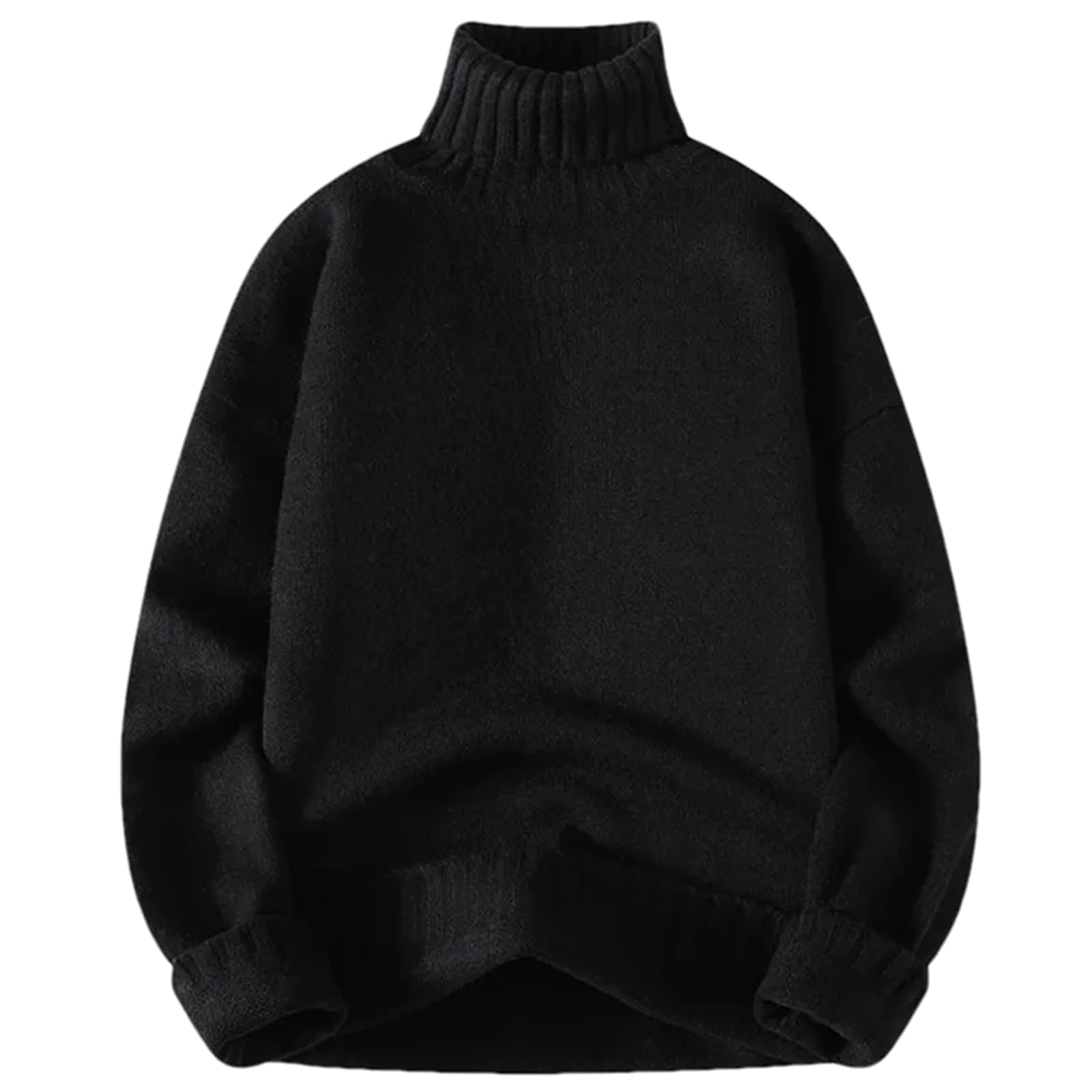 Maglione da uomo a collo alto casual tinta unita maglione lavorato a maglia autunno e inverno maglione caldo e morbido per gli uomini
