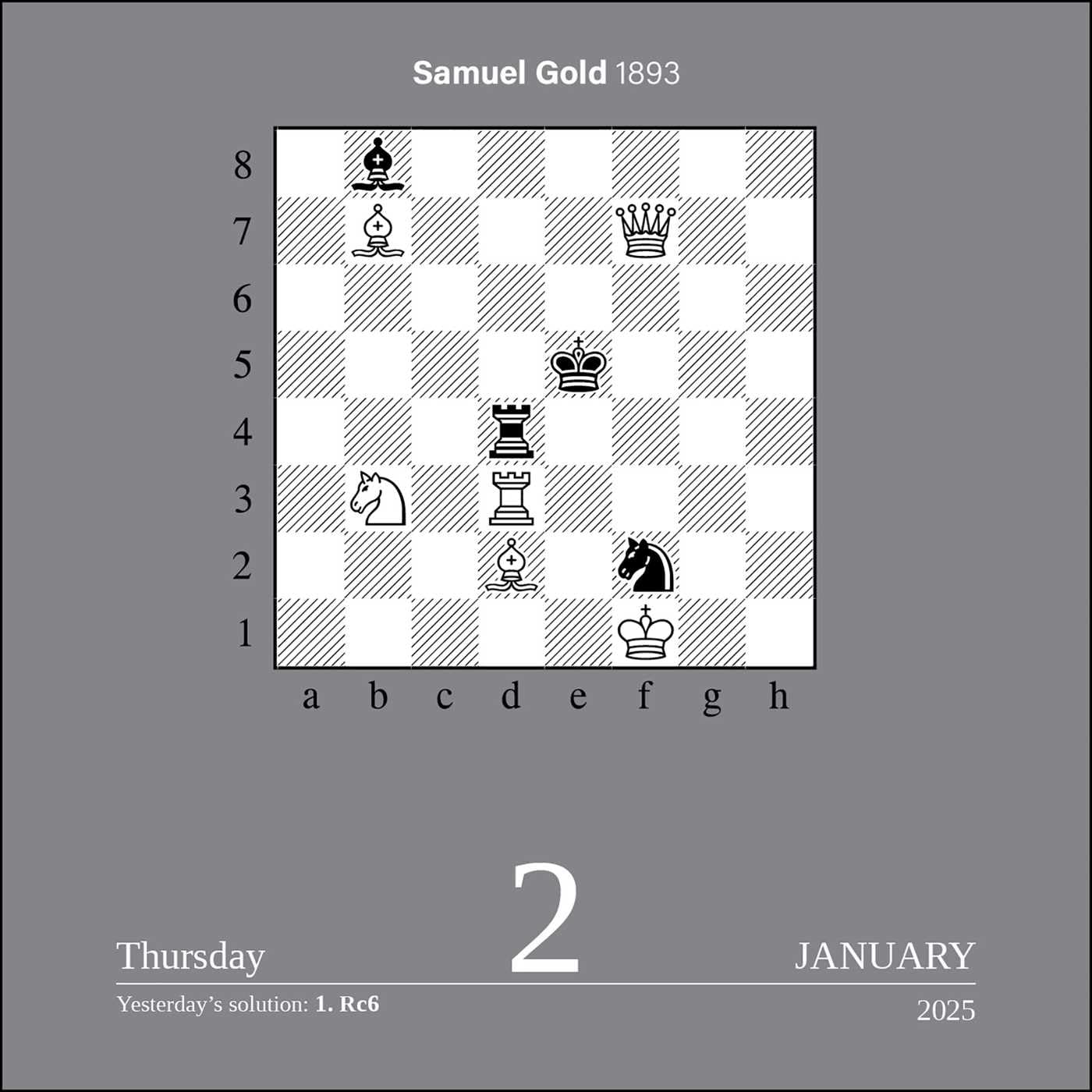 Chess 2025 Day-to-Day Calendar