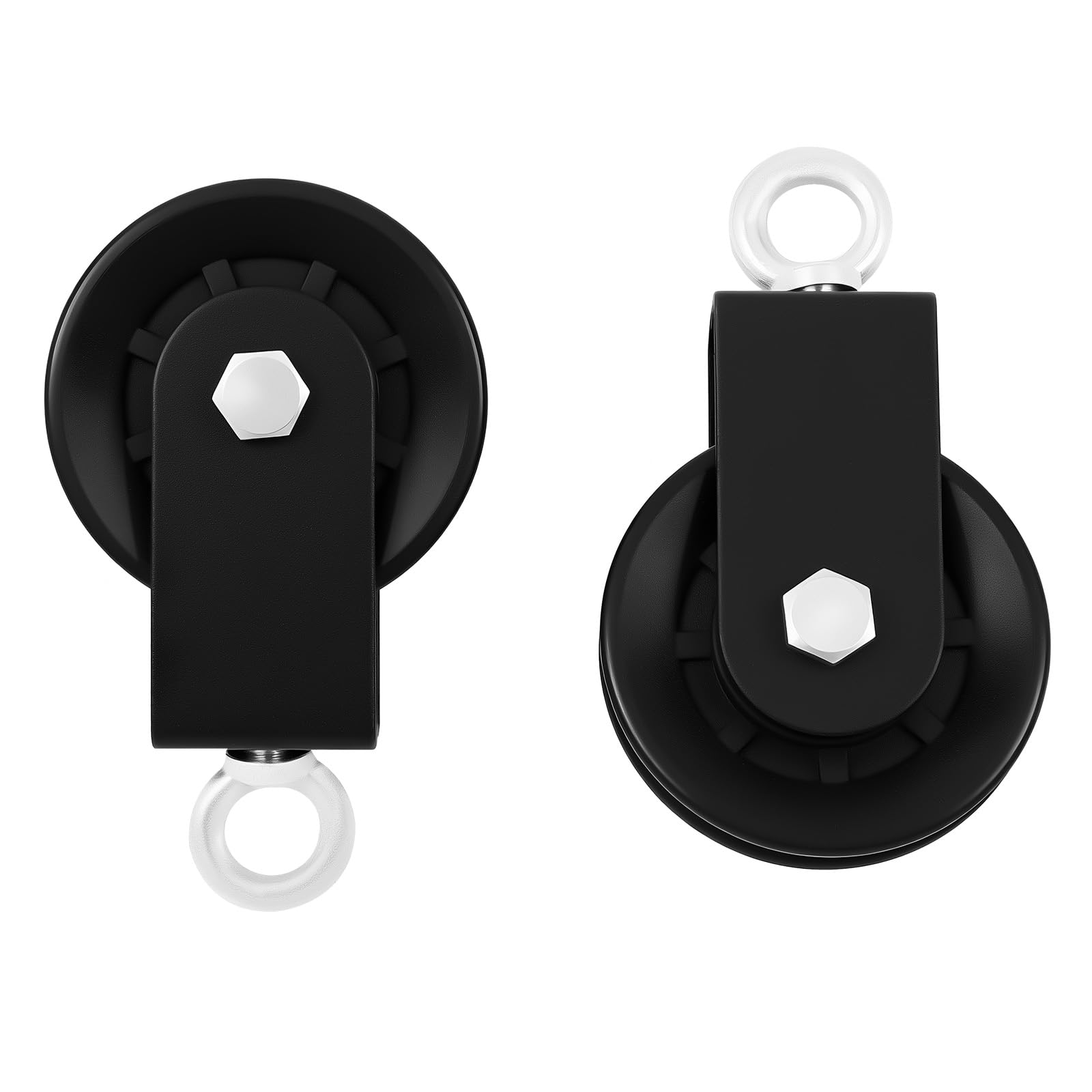 Sistema de polea para gimnasio, sistema de poleas de acero al carbono, acero inoxidable, nailon, negro, para entrenamiento en casa y gimnasio, adultos, unisex