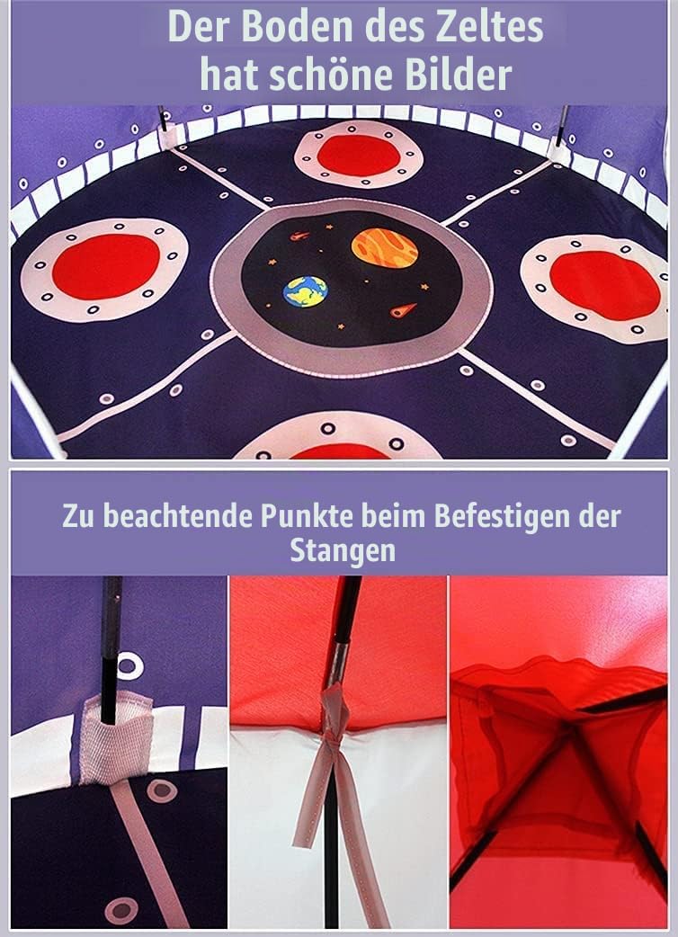 3 in 1 Kinder Spielzelt Kriechen Tunnel und Ballgrube Kinder Spielhaus Zelt mit Basketballkorb, für den Innen- und Außenbereich mit Tragetasche (Navy blau)