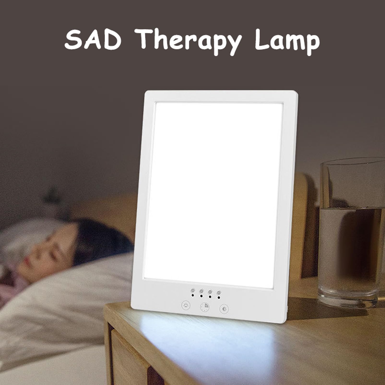 SAD Lampe de luminothérapie, lumière sans UV 12 000 Lux, lampe solaire portable avec 3 températures de couleur, luminosité réglable et 4 minuteries, lampe solaire à commande tactile