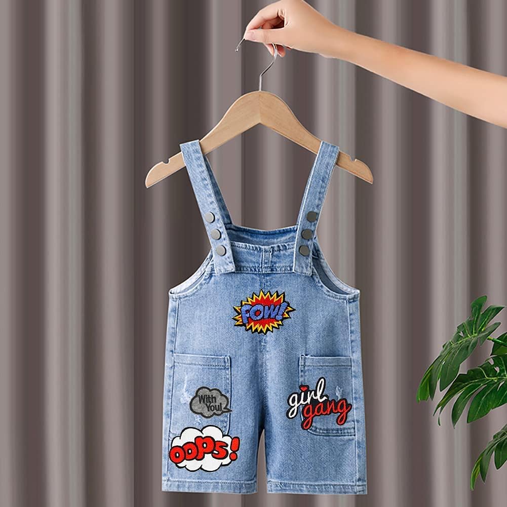 Acquista Toppe ricamate con lettera sui vestiti Toppa autoadesiva per applique Toppe termoadesive per adesivi per abbigliamento Distintivo da cucito CIAO WOW in Italia a partire da 0.5